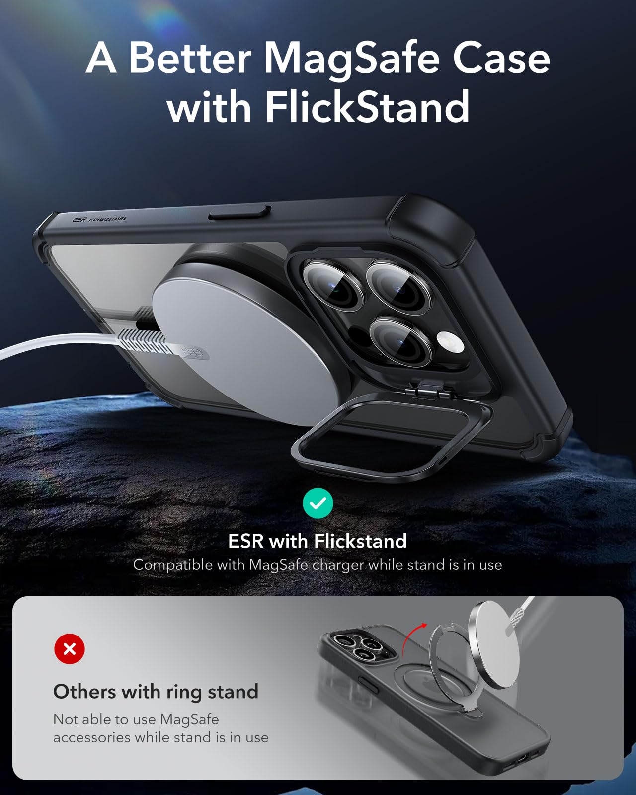 Foto 4 pulgar | Funda Magnética Esr Para Iphone 15 Pro Con Vidrio Templado - Venta Internacional.