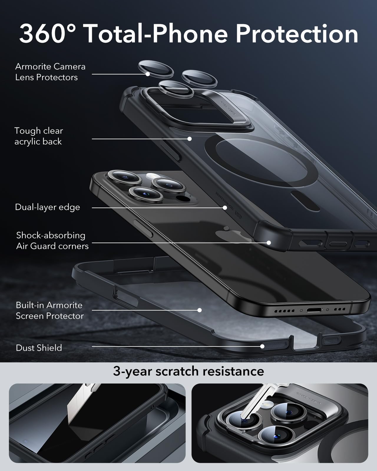 Foto 6 pulgar | Funda Magnética Esr Para Iphone 15 Pro Con Vidrio Templado - Venta Internacional.