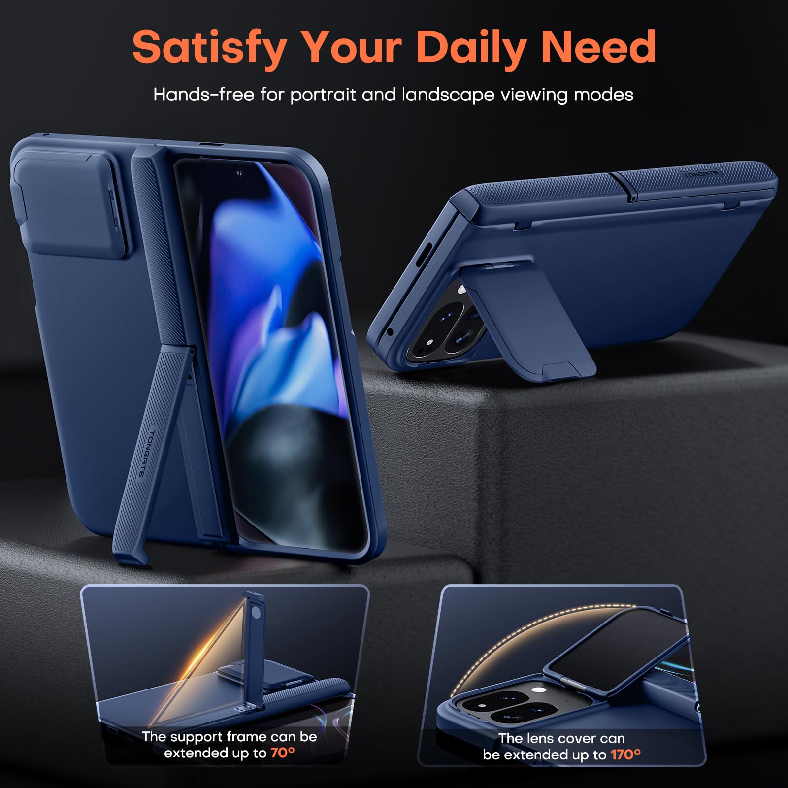 Foto 6 pulgar | Funda De Teléfono Magnética Tongate Con Funda De Cámara Para Pixel 9 Pro Fold - Venta Internacional.