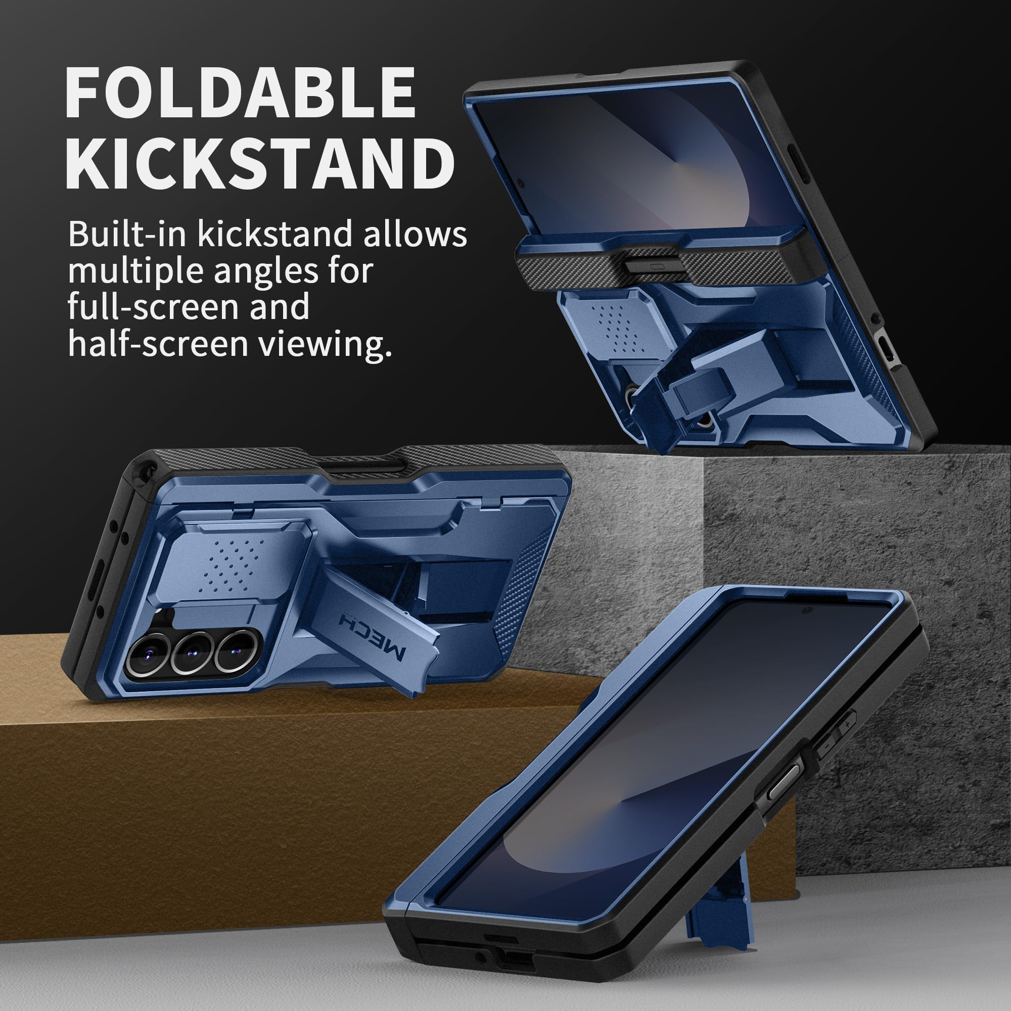 Foto 7 pulgar | Funda De Teléfono Tongate Para Samsung Galaxy Z Fold 6 Azul Con S Pen - Venta Internacional.
