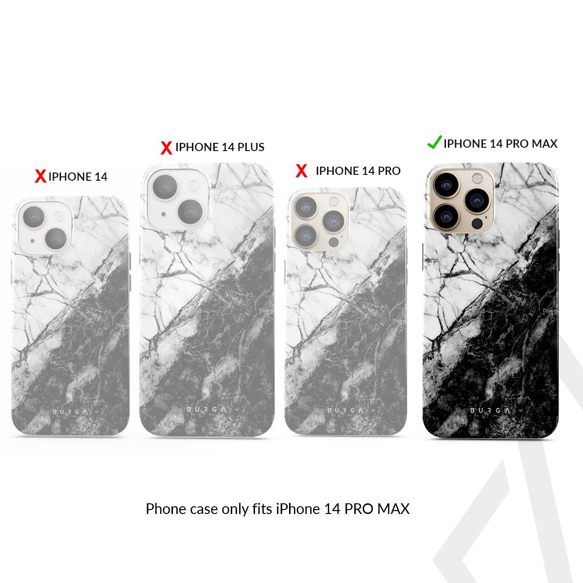 Foto 3 pulgar | Funda Para Teléfono Burga Compatible Con Iphone 14 Pro Max - Negra - Venta Internacional.
