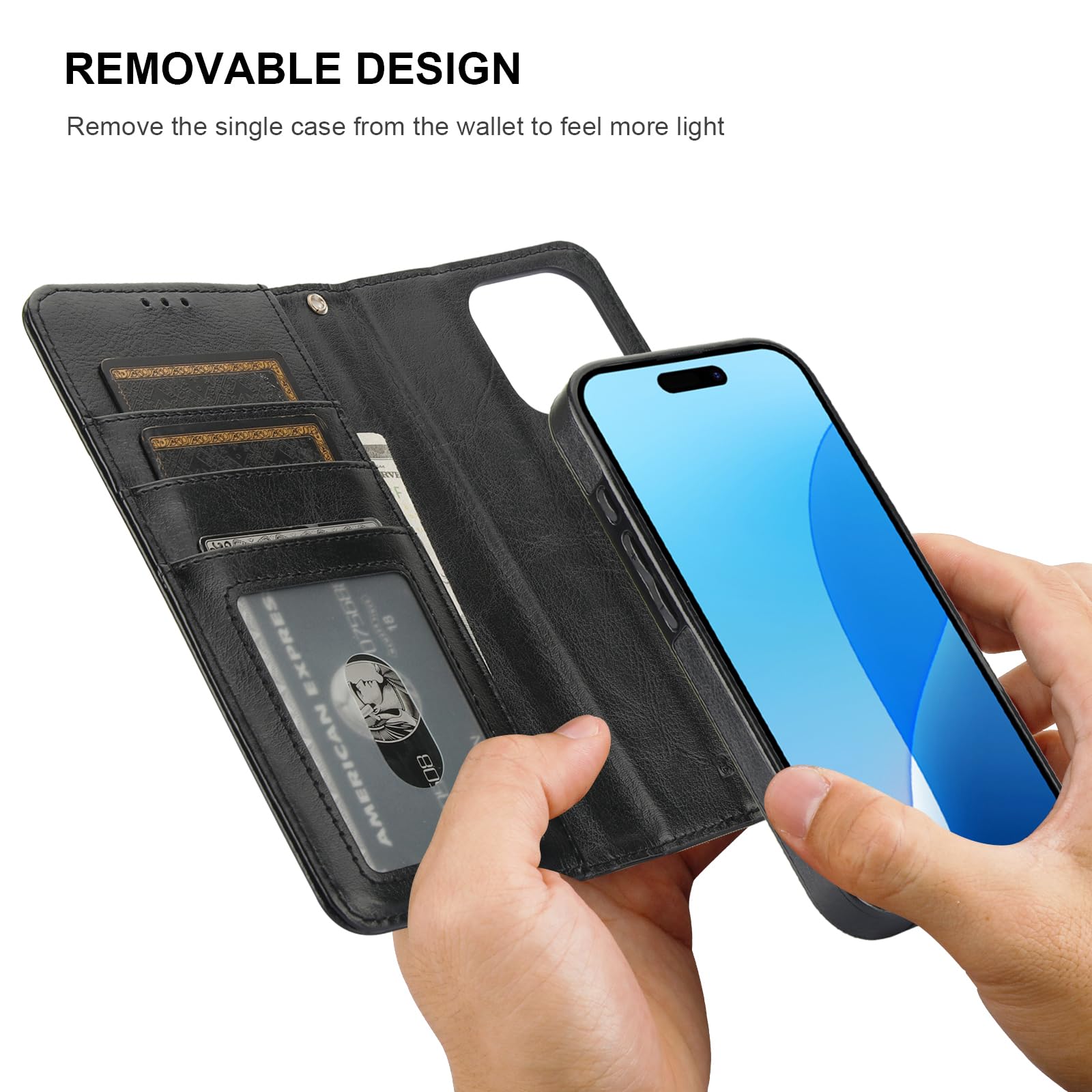 Foto 4 pulgar | Funda Tipo Cartera Bocasal Para Iphone 16 Pro Con Magsafe Black - Venta Internacional.