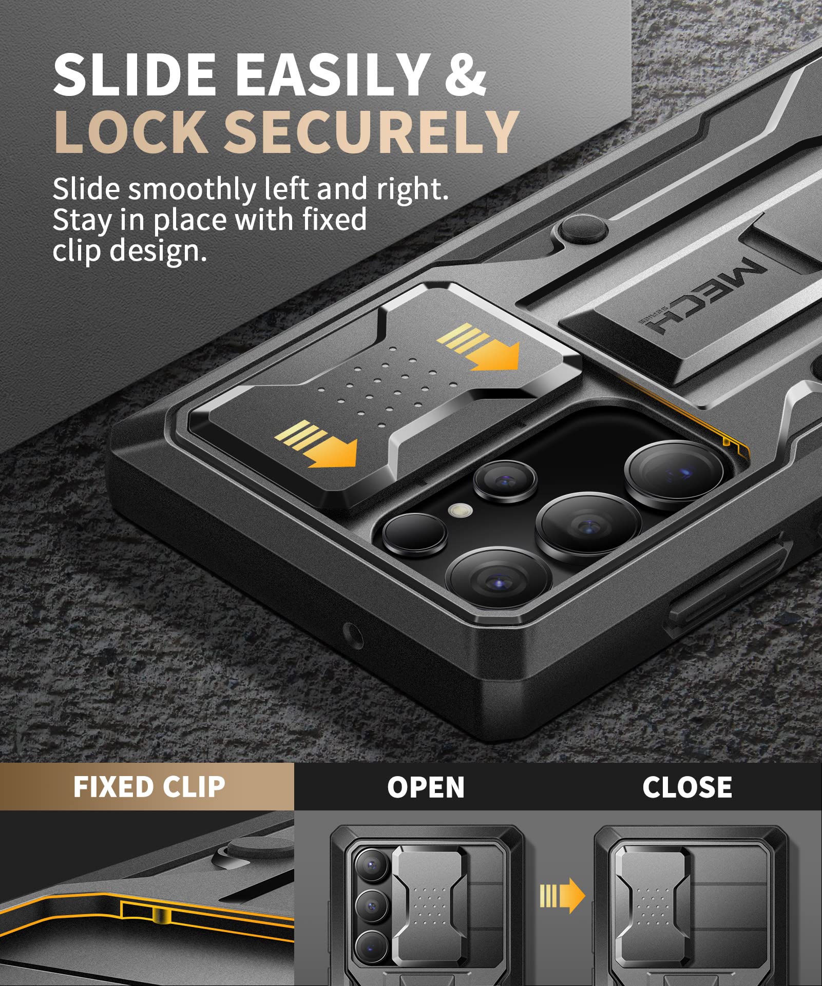 Foto 3 | Funda De Teléfono Tongate Para Samsung Galaxy S23 Ultra 6.8 Pulgadas Negra - Venta Internacional.