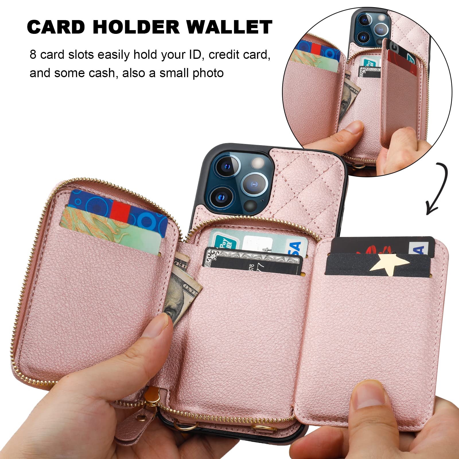 Foto 5 pulgar | Funda Tipo Cartera Tipo Bandolera Bocasal Para Iphone 13 Pro Max 6.7 - Venta Internacional.