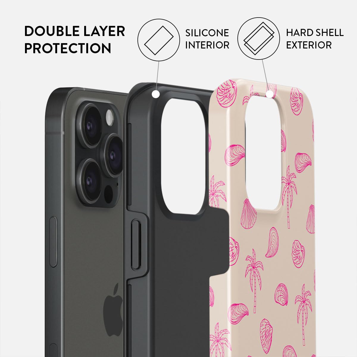 Foto 3 pulgar | Funda De Teléfono Burga Compatible Con Iphone 15 Pro Max - Híbrido - Venta Internacional.