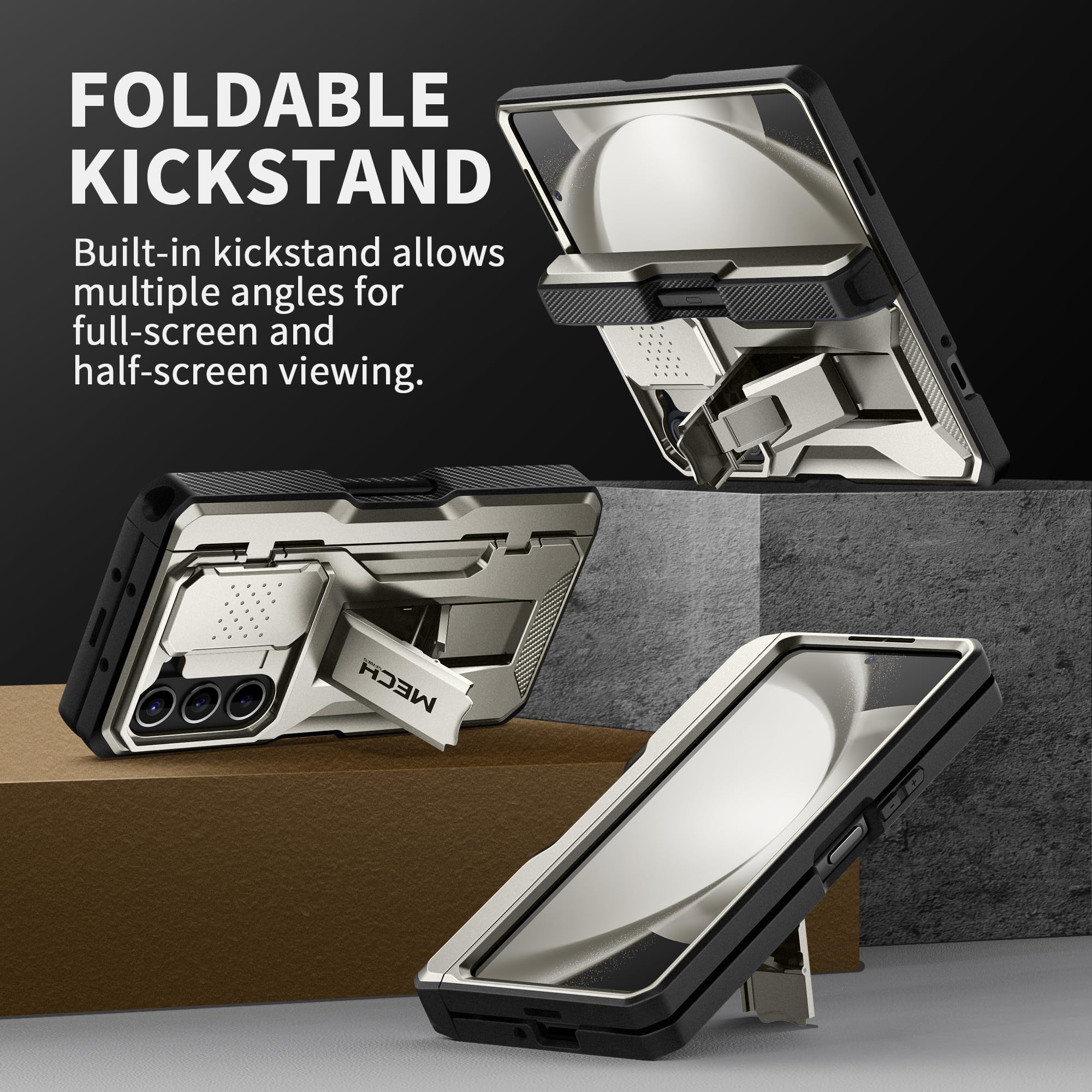 Foto 6 pulgar | Funda De Teléfono Tongate Para Samsung Galaxy Z Fold 5 Con Accesorios - Venta Internacional.
