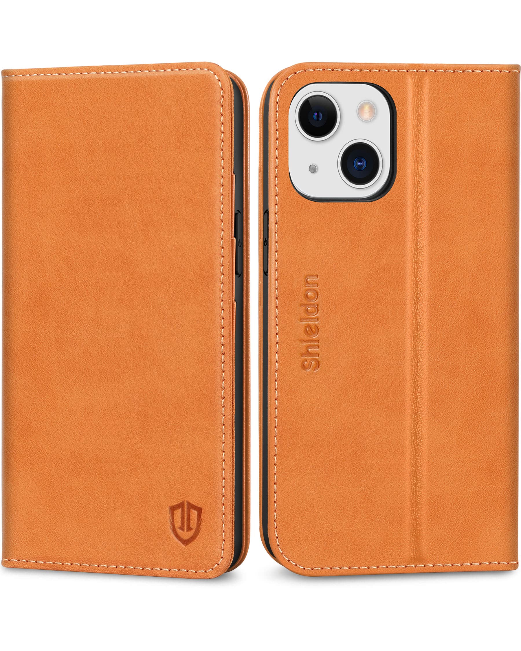 Foto 2 pulgar | Funda Shieldon Para Iphone 13 Mini 5g De Piel Auténtica, Color Marrón - Venta Internacional.