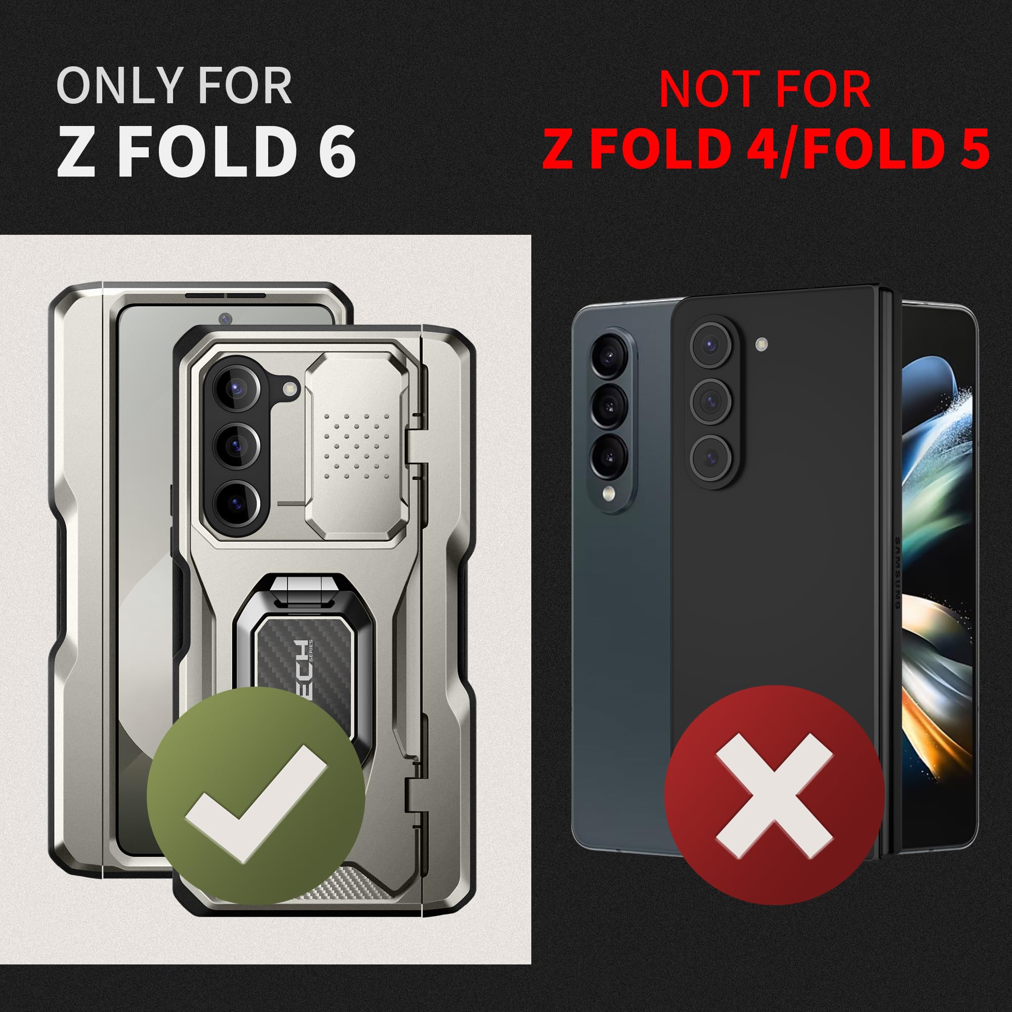 Foto 3 pulgar | Funda De Teléfono Tongate Para Samsung Galaxy Z Fold 6 Con Accesorios - Venta Internacional.