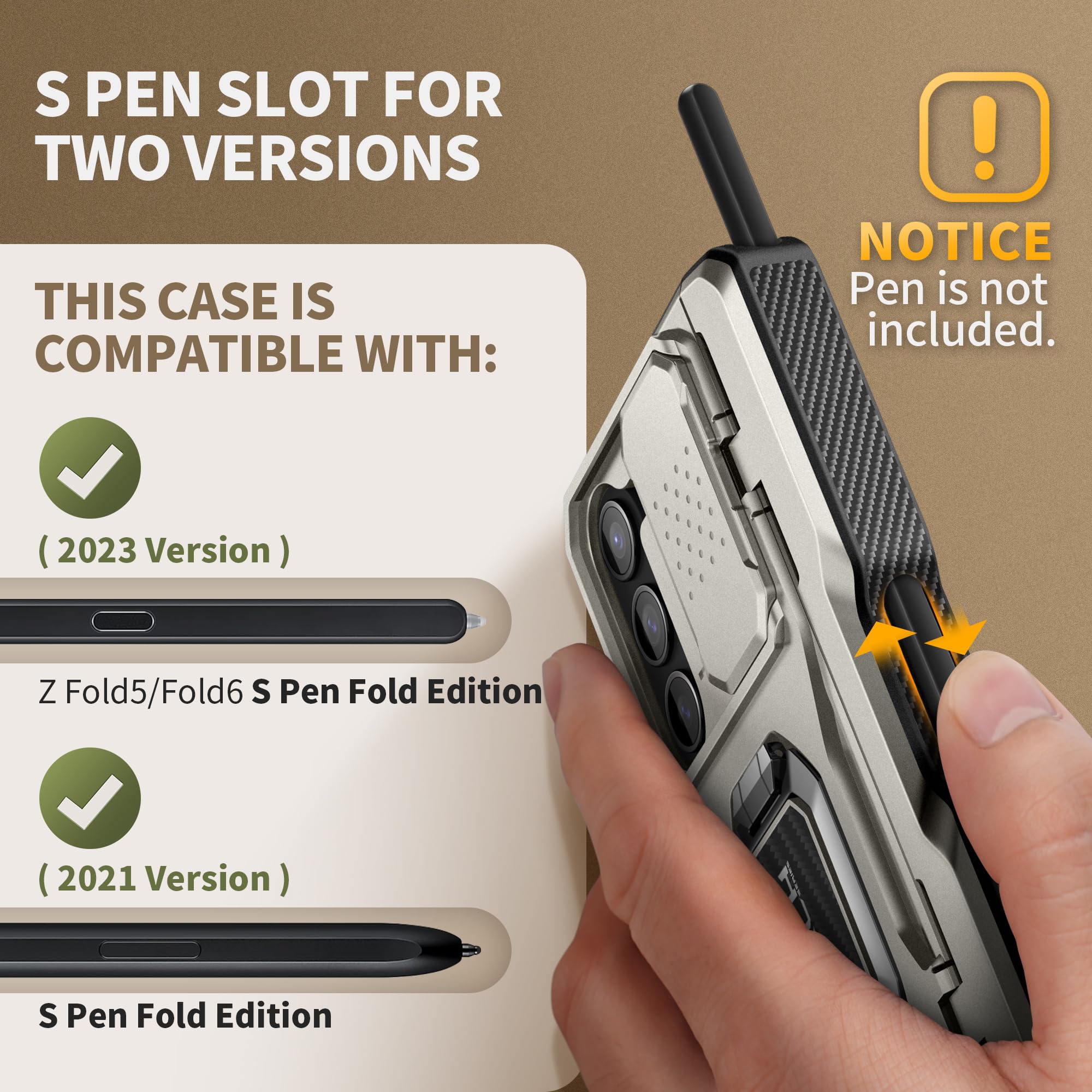 Foto 6 pulgar | Funda De Teléfono Tongate Para Samsung Galaxy Z Fold 6 Con Accesorios - Venta Internacional.