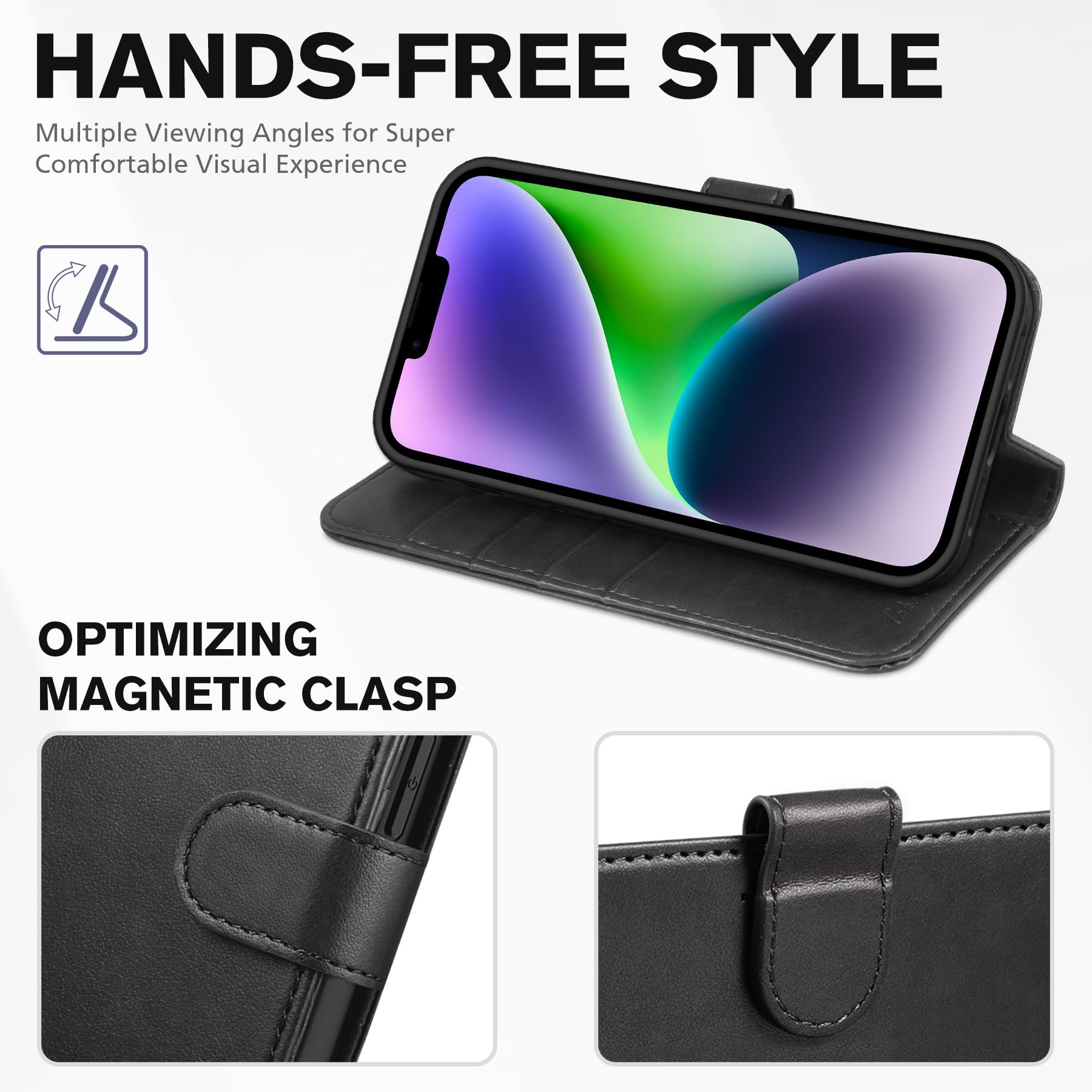 Foto 5 pulgar | Funda Tipo Cartera Tucch Para Iphone 14 De 6,1 Pulgadas 2022 Con 4 Tarjetas, Color Negro - Venta Internacional.