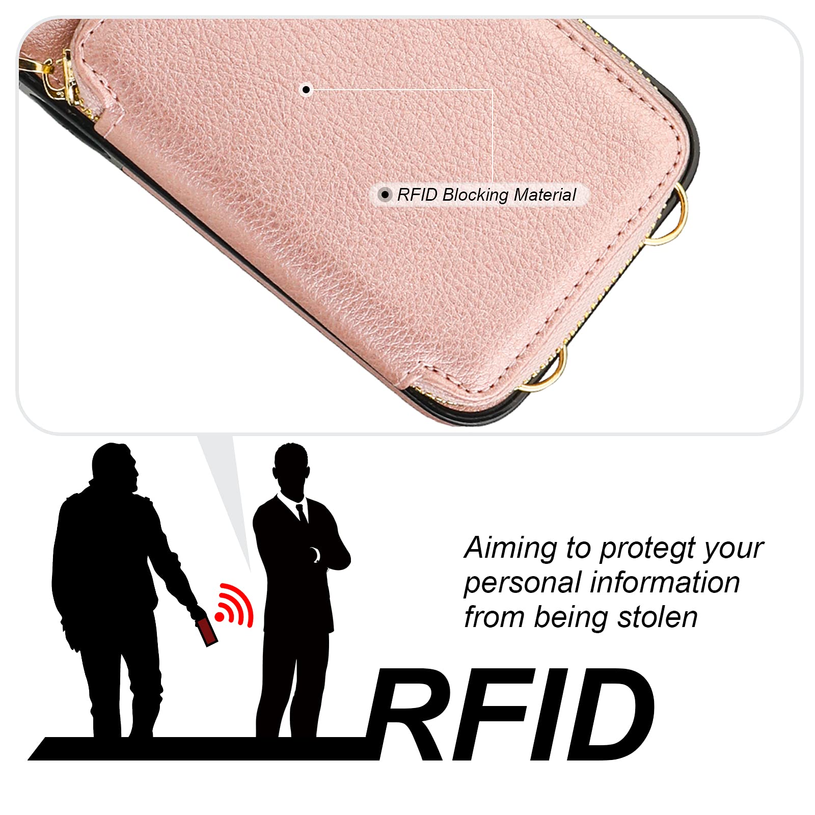 Foto 4 | Funda Tipo Cartera Bocasal Con Bloqueo Rfid Para Iphone 13 Pro Max - Venta Internacional.
