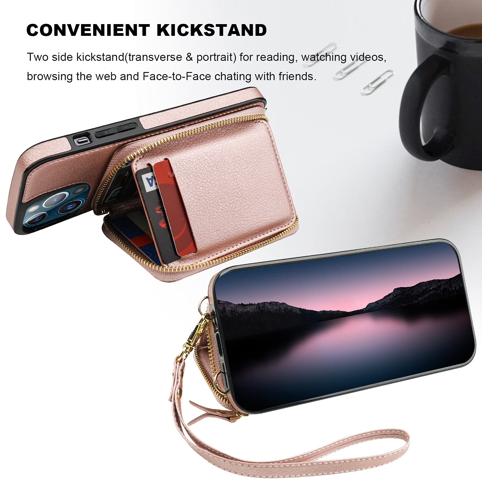 Foto 6 pulgar | Funda Tipo Cartera Bocasal Con Bloqueo Rfid Para Iphone 13 Pro Max - Venta Internacional.