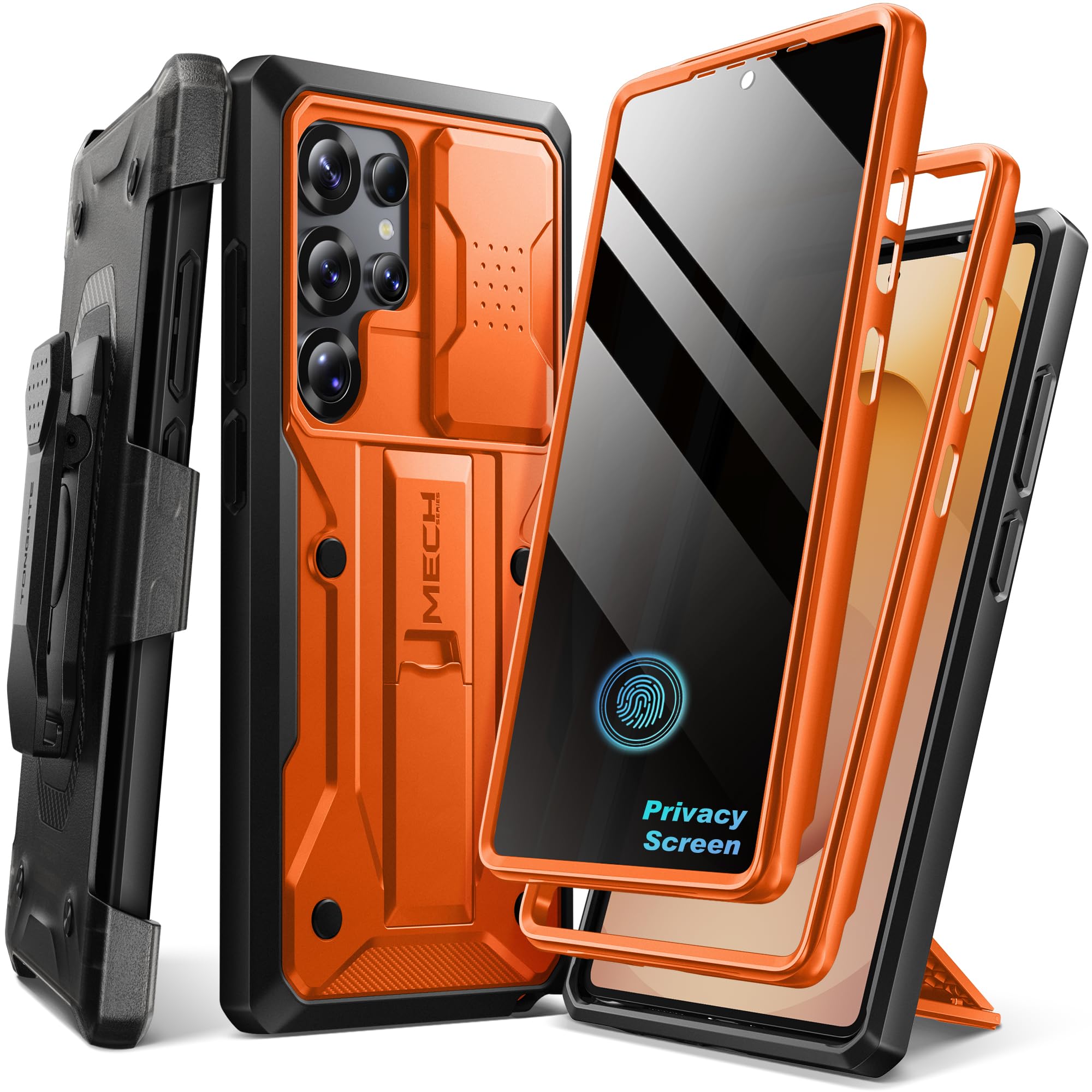 Foto 2 pulgar | Funda Tongate Para Samsung Galaxy S25 Ultra Con Privacidad Naranja - Venta Internacional.