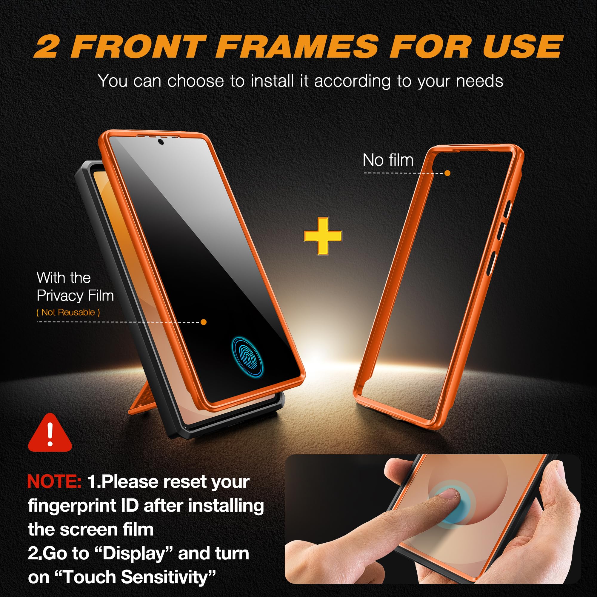 Foto 6 pulgar | Funda Tongate Para Samsung Galaxy S25 Ultra Con Privacidad Naranja - Venta Internacional.