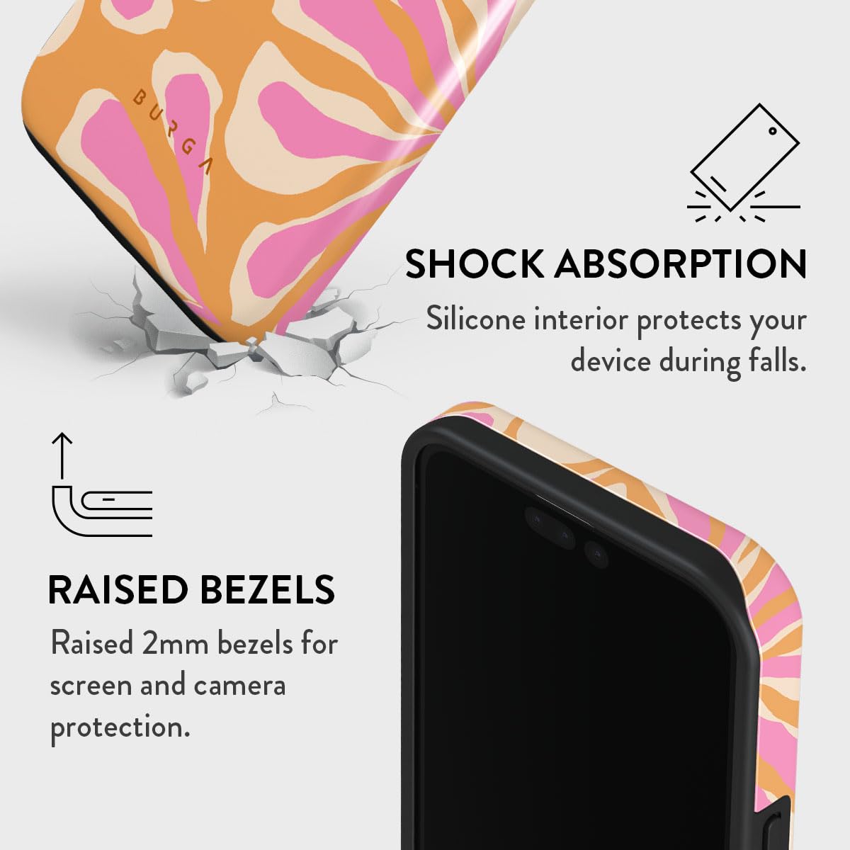 Foto 5 pulgar | Funda Para Teléfono Burga Compatible Con Iphone 15 Pro Max - Rosa - Venta Internacional.