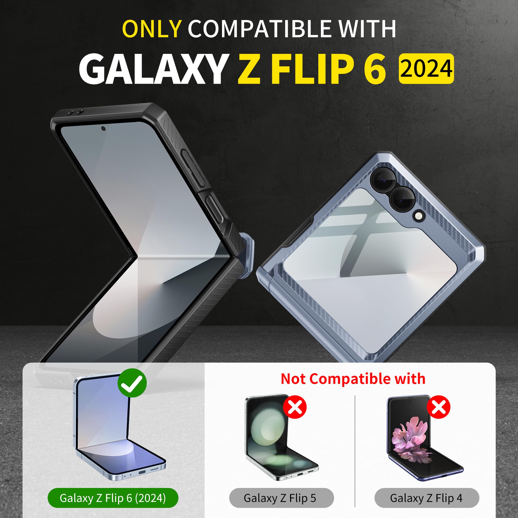 Foto 7 pulgar | Funda De Teléfono Tongate Para Samsung Galaxy Z Flip 6 Ice Blue - Venta Internacional.