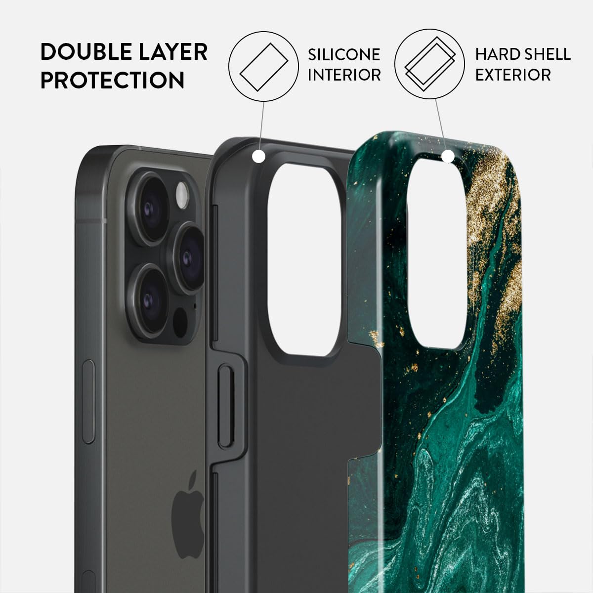 Foto 3 pulgar | Funda Para Teléfono Burga Compatible Con Iphone 15 Pro Max - Verde - Venta Internacional.