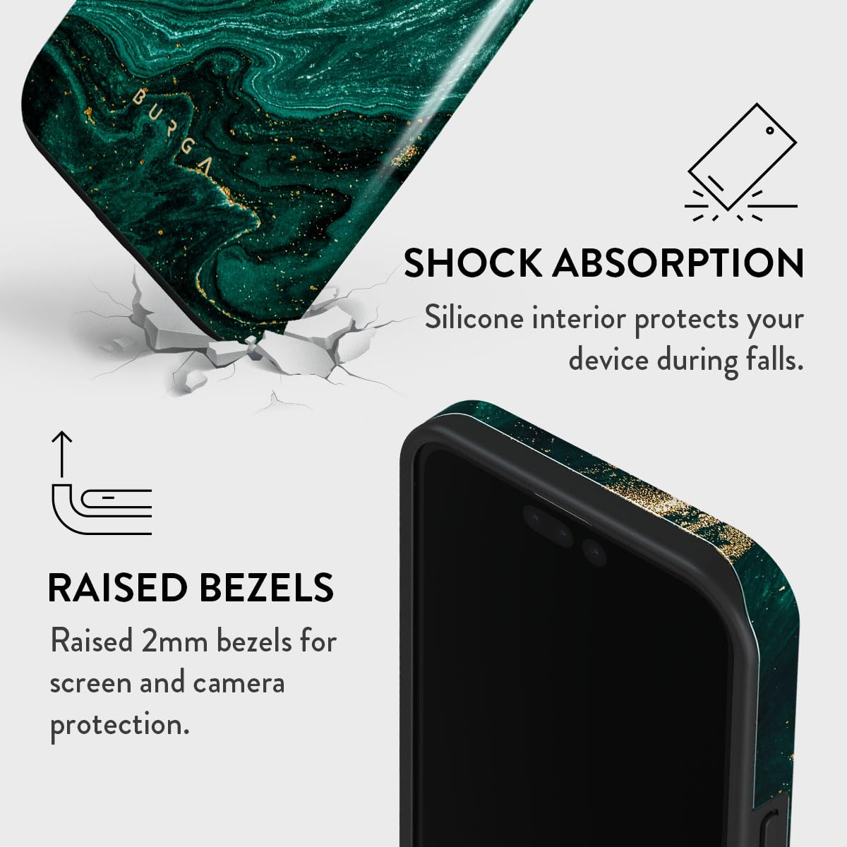 Foto 5 pulgar | Funda Para Teléfono Burga Compatible Con Iphone 15 Pro Max - Verde - Venta Internacional.
