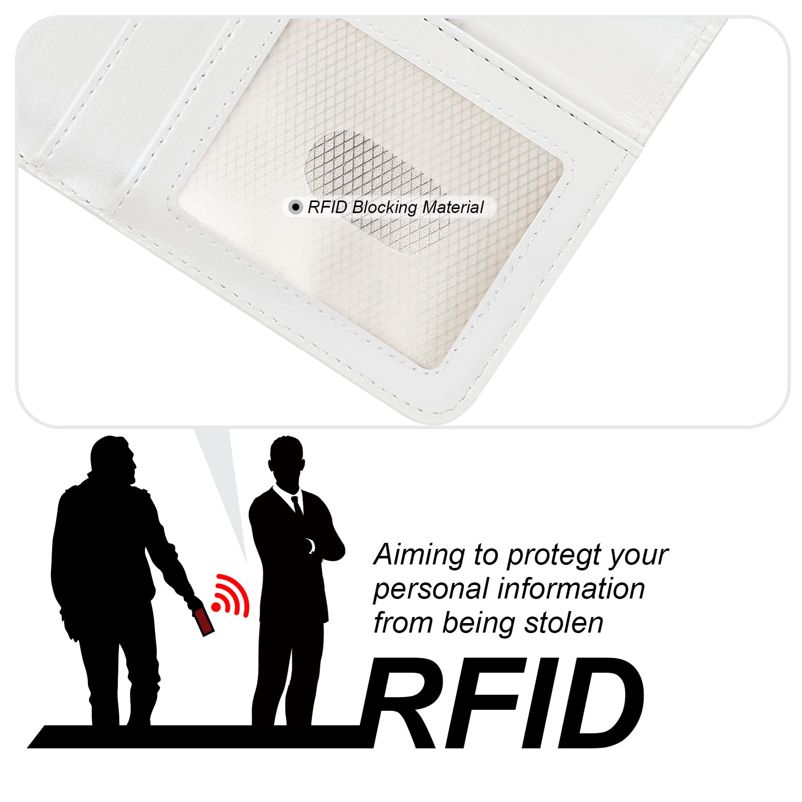 Foto 7 pulgar | Funda Tipo Cartera Bocasal Para Iphone 15 Pro Max Con Magsafe White - Venta Internacional.