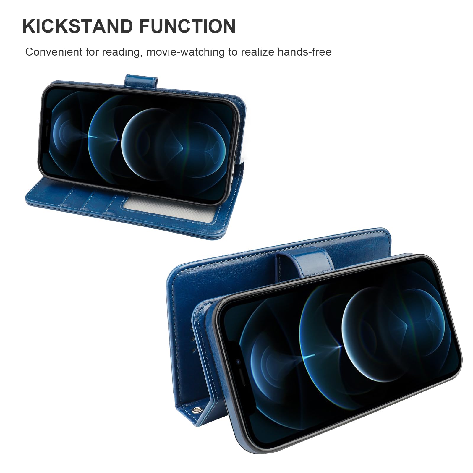 Foto 8 pulgar | Funda Tipo Cartera Bocasal Para Iphone 12/12 Pro Con Magsafe Blue - Venta Internacional.
