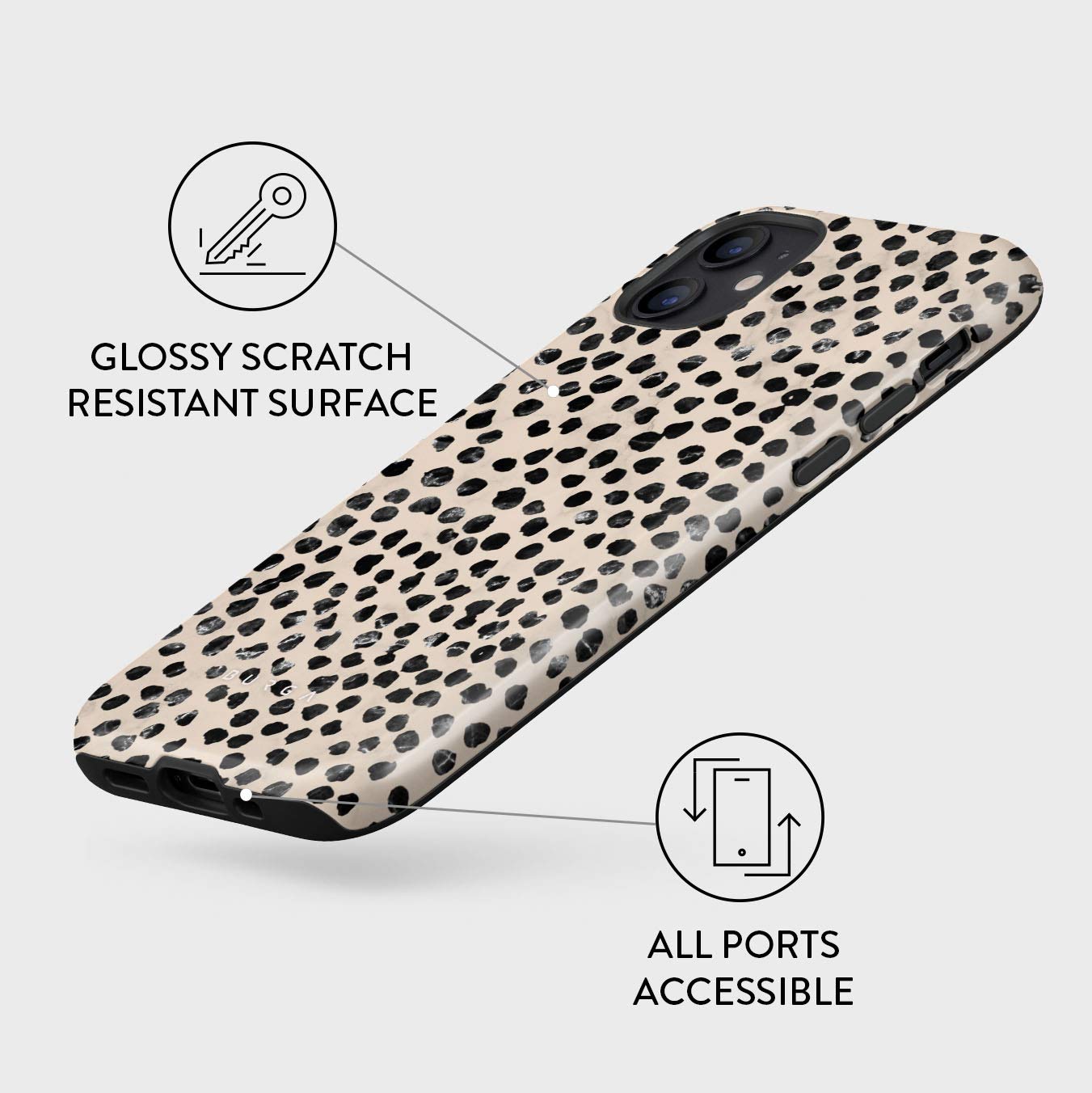 Foto 5 pulgar | Funda De Teléfono Burga Para Iphone 12 Max Protective Fall Collection - Venta Internacional.