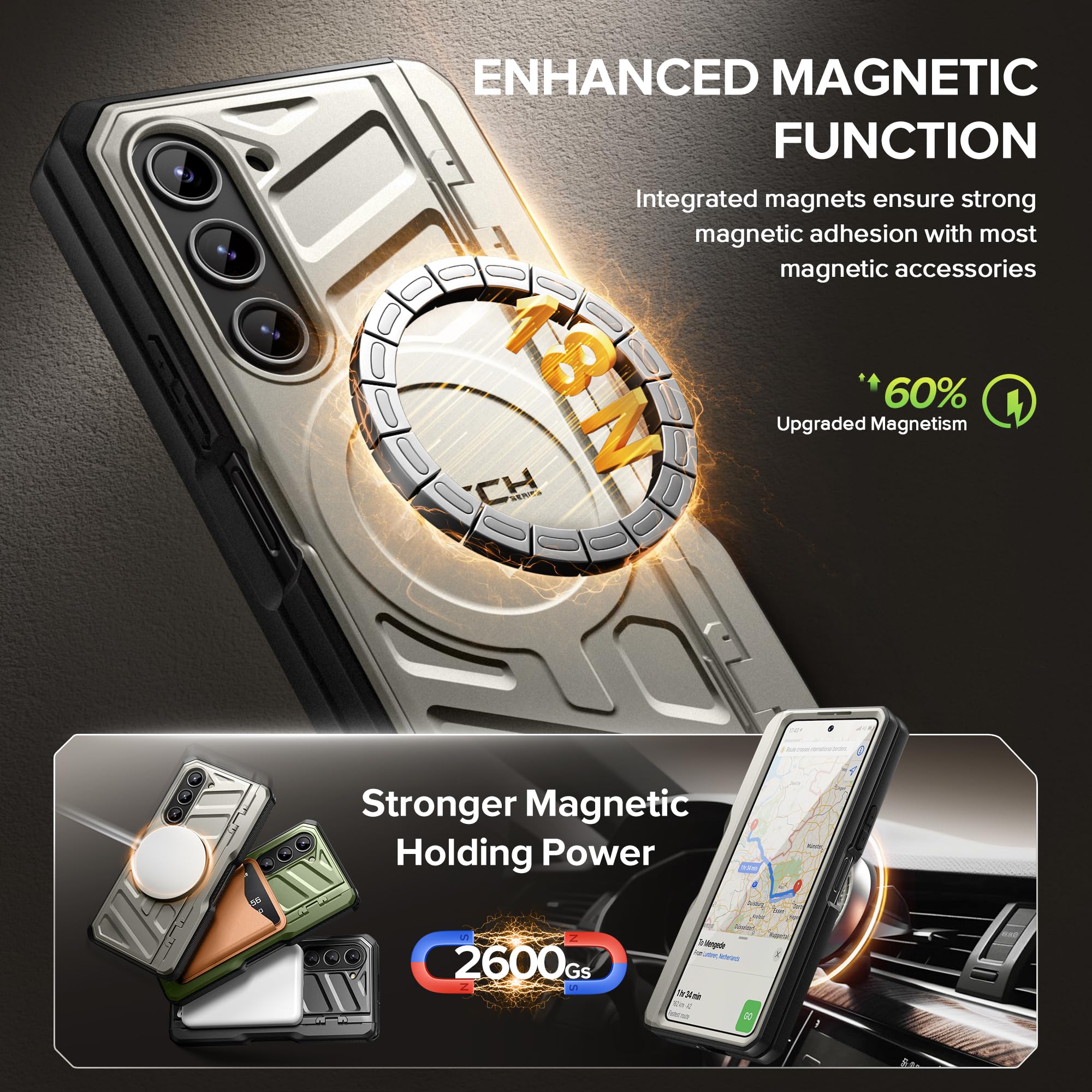 Foto 3 | Funda Magnética Tongate Para Samsung Galaxy Z Fold 5 5g - Venta Internacional.