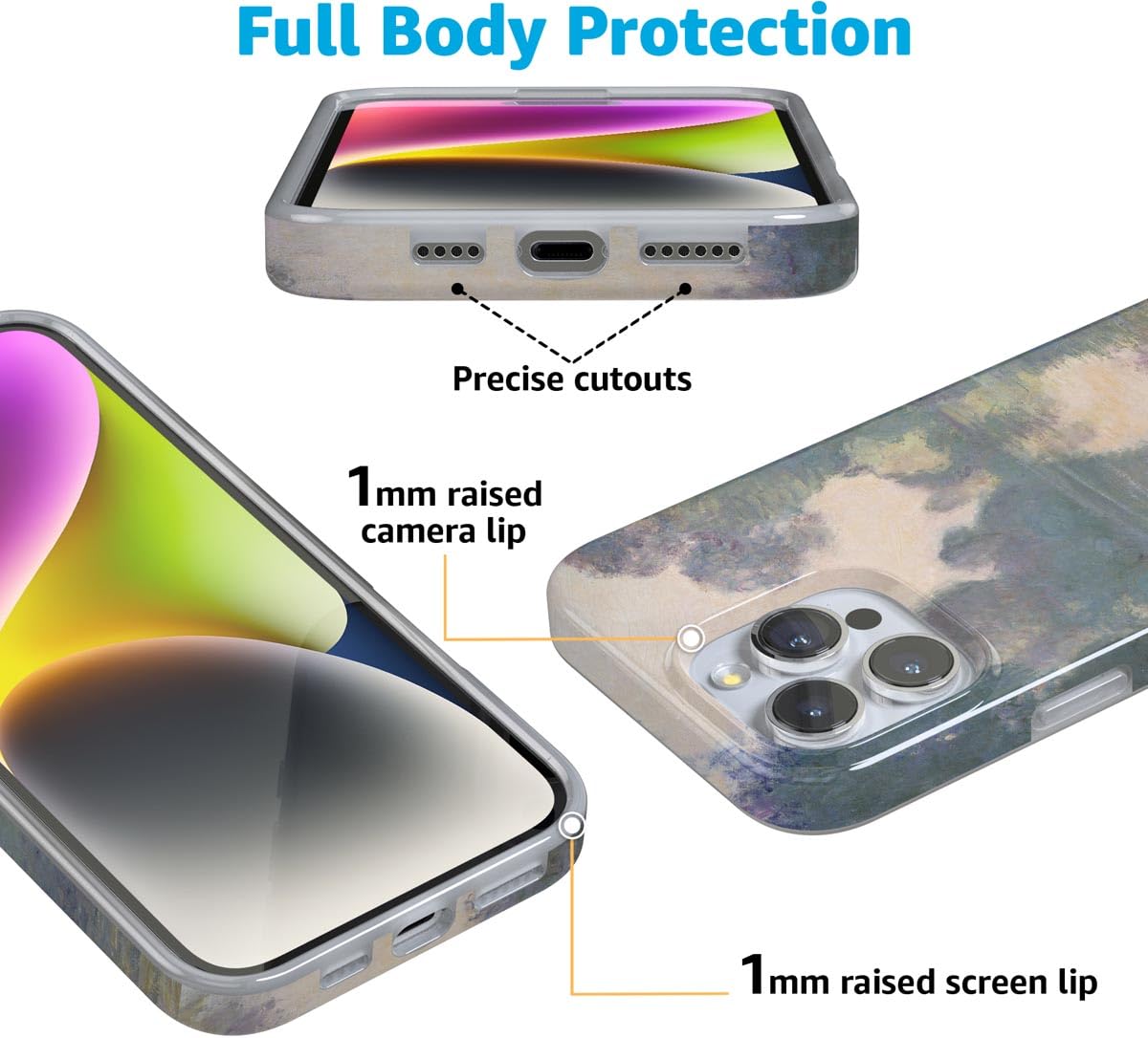 Foto 6 pulgar | Funda De Teléfono Casely Para Iphone 16 Pro Monet's Morning Limited - Venta Internacional.