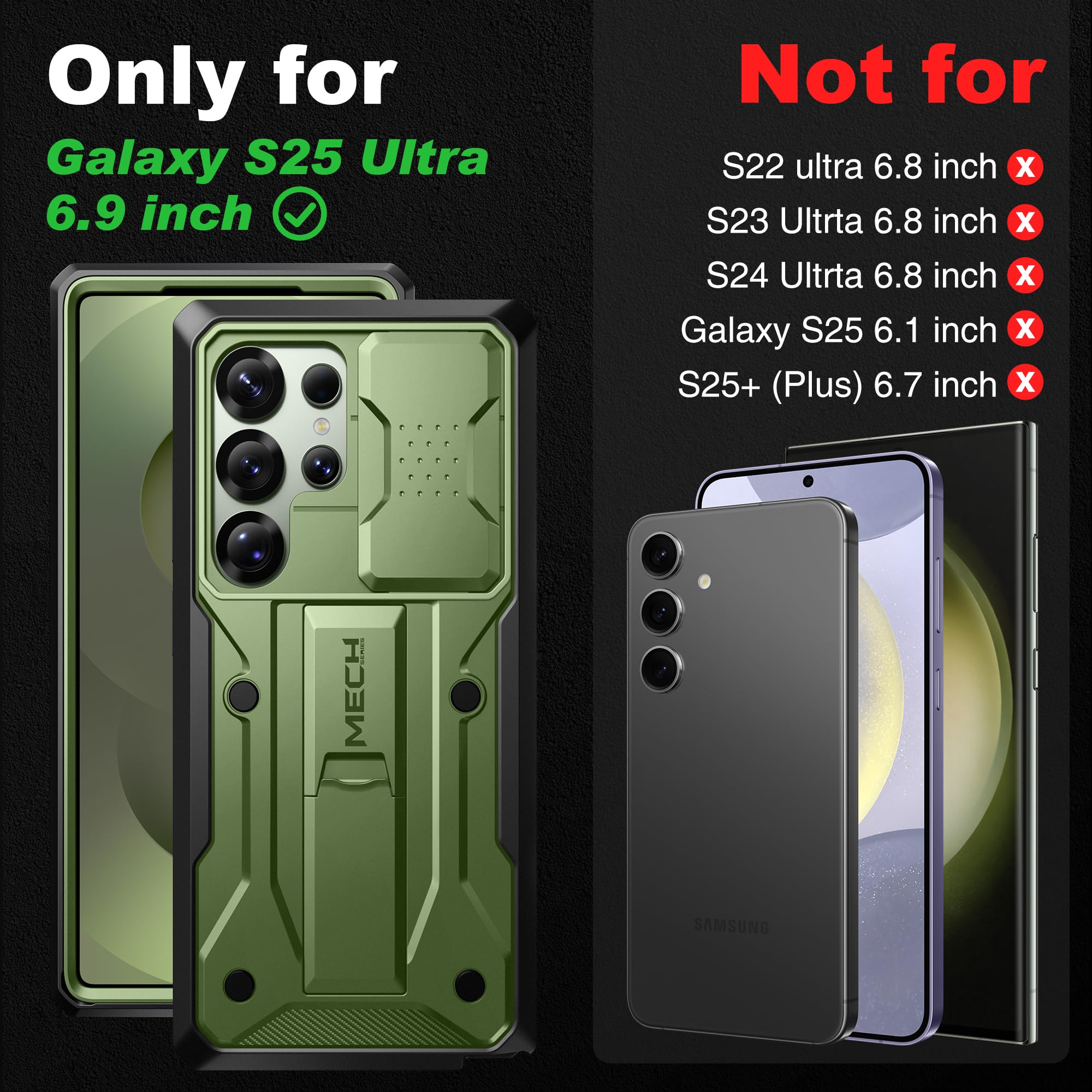 Foto 3 pulgar | Funda Tongate Para Samsung Galaxy S25 Ultra Con Cámara Deslizante - Venta Internacional.