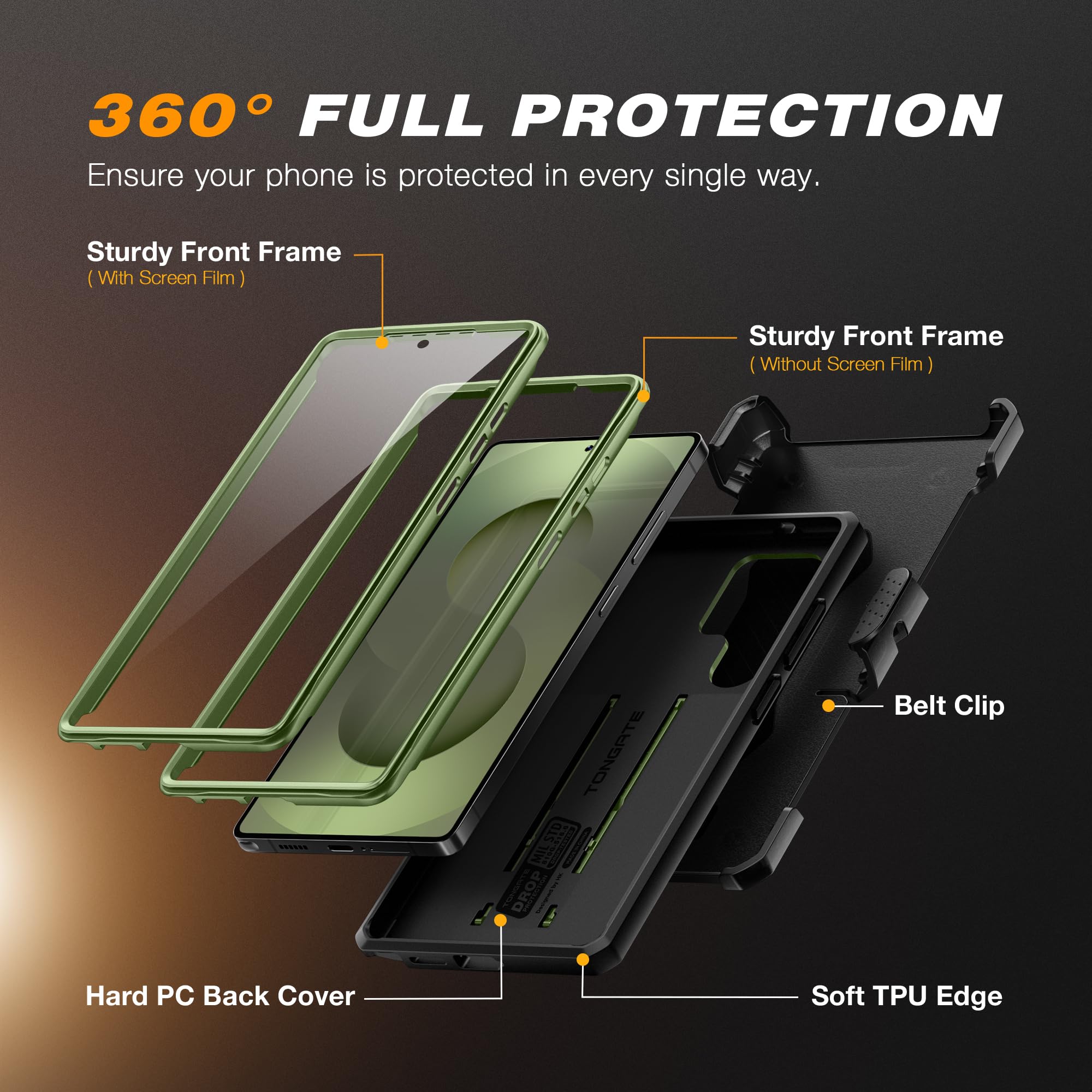 Foto 7 | Funda Tongate Para Samsung Galaxy S25 Ultra Con Cámara Deslizante - Venta Internacional.