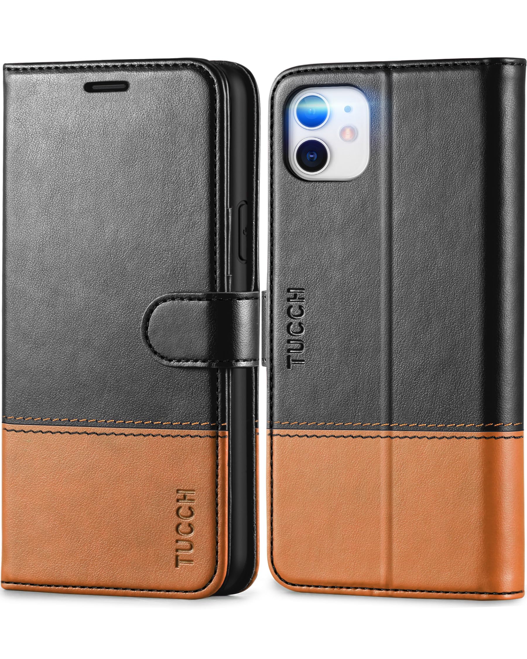 Foto 2 pulgar | Funda Tipo Cartera Tucch Para Iphone 11 De 6.1 Pulgadas Con Función Atril Rfid, Color Negro - Venta Internacional.