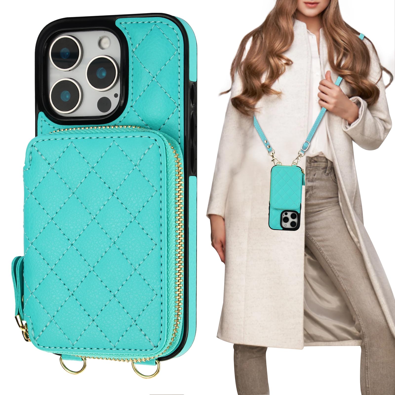 Funda Tipo Cartera Tipo Bandolera Bocasal Para Iphone 16 Pro De 6.3 Pulgadas - Venta Internacional.