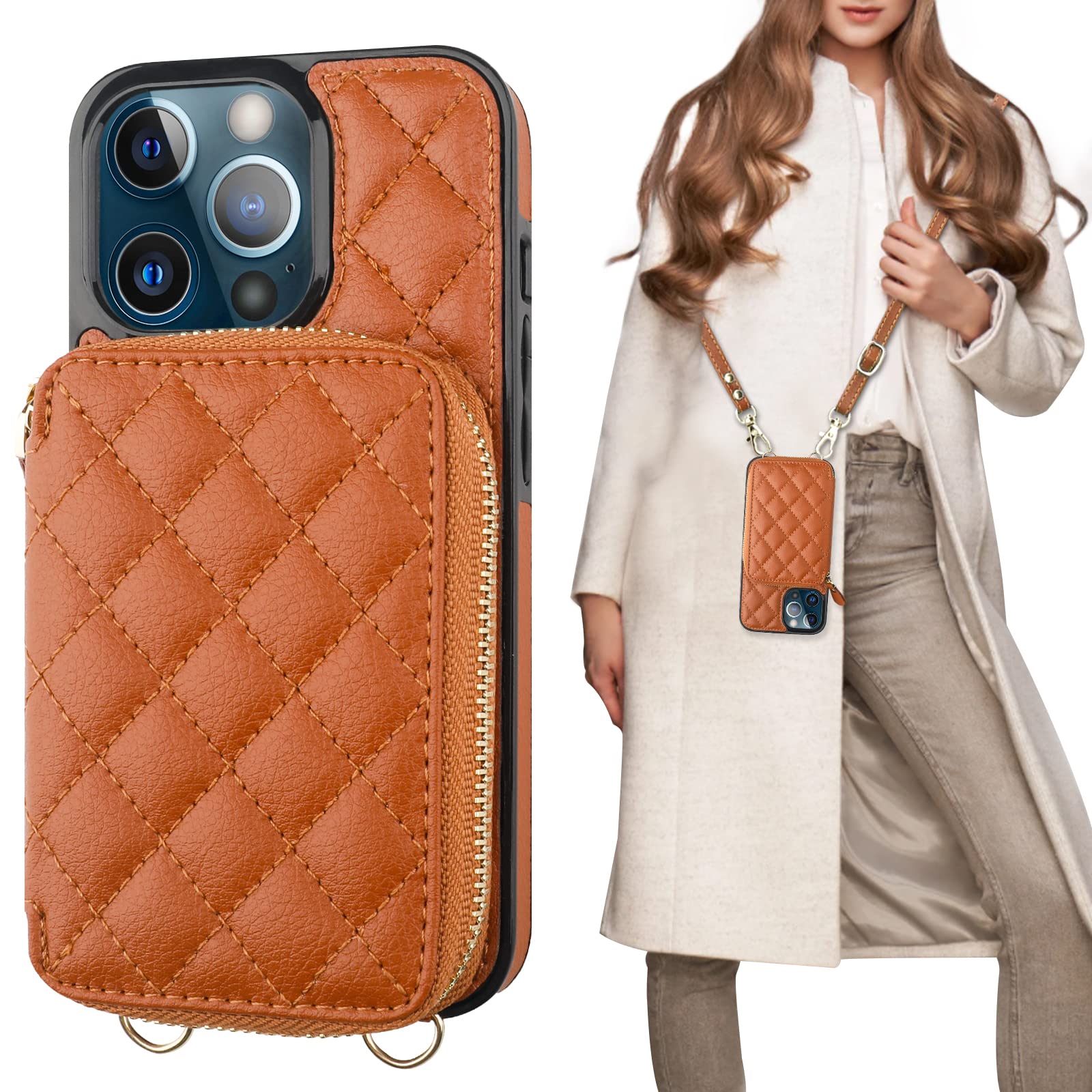 Foto 2 pulgar | Funda Tipo Cartera Tipo Bandolera Bocasal Para Iphone 13 Pro De 6.1 Pulgadas - Venta Internacional.