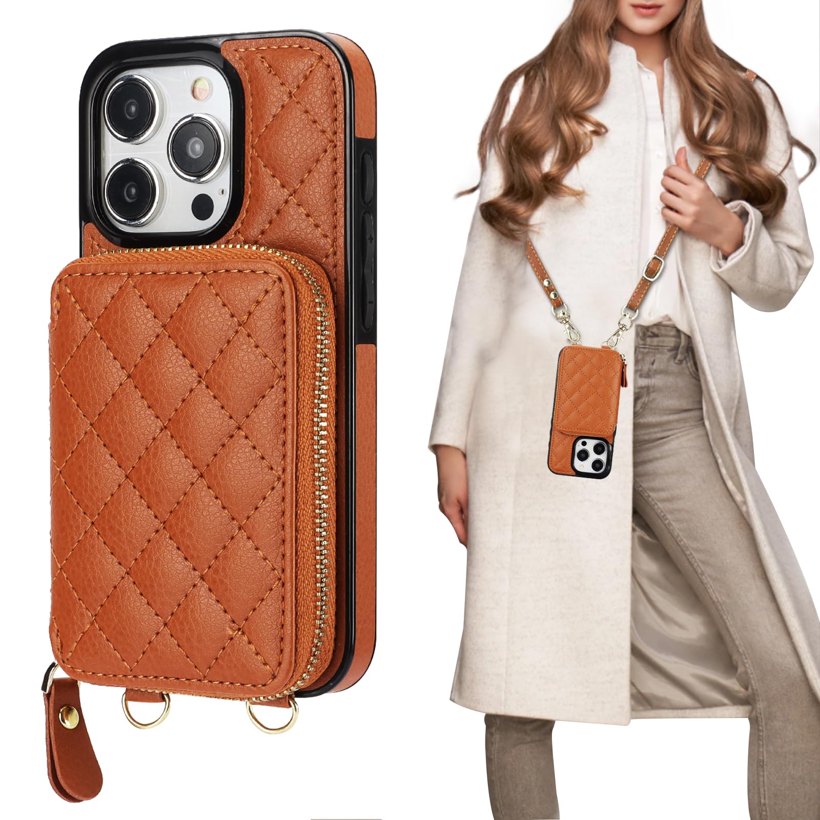 Foto 2 pulgar | Funda Tipo Cartera Tipo Bandolera Bocasal Para Iphone 15 Pro 6.1 - Venta Internacional.