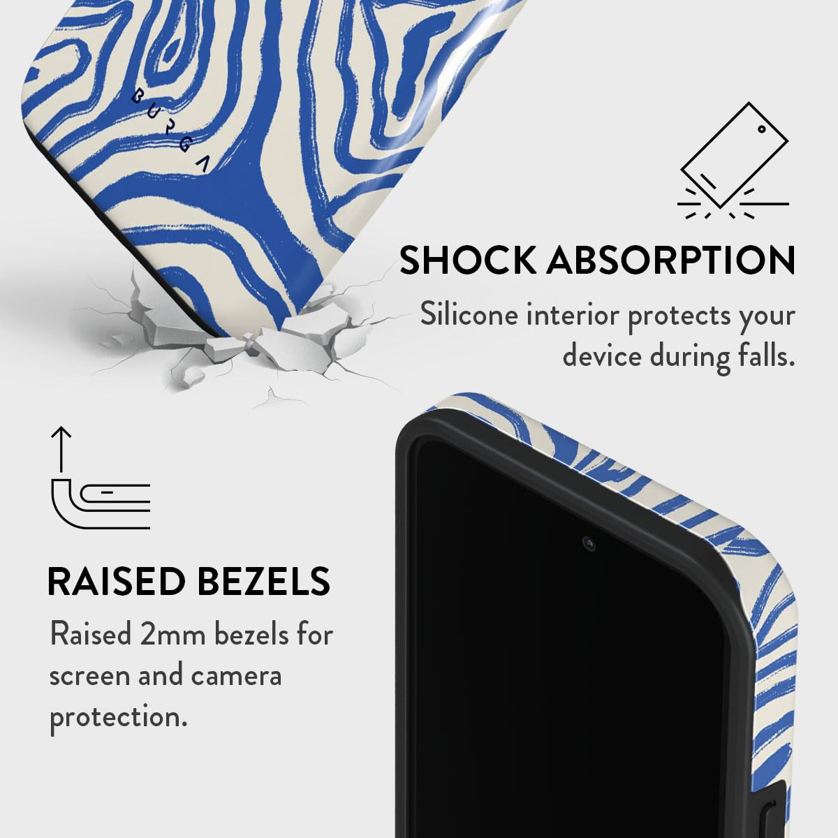 Foto 5 pulgar | Funda Para Teléfono Burga Compatible Con Iphone 14 Pro Max - Azul - Venta Internacional.