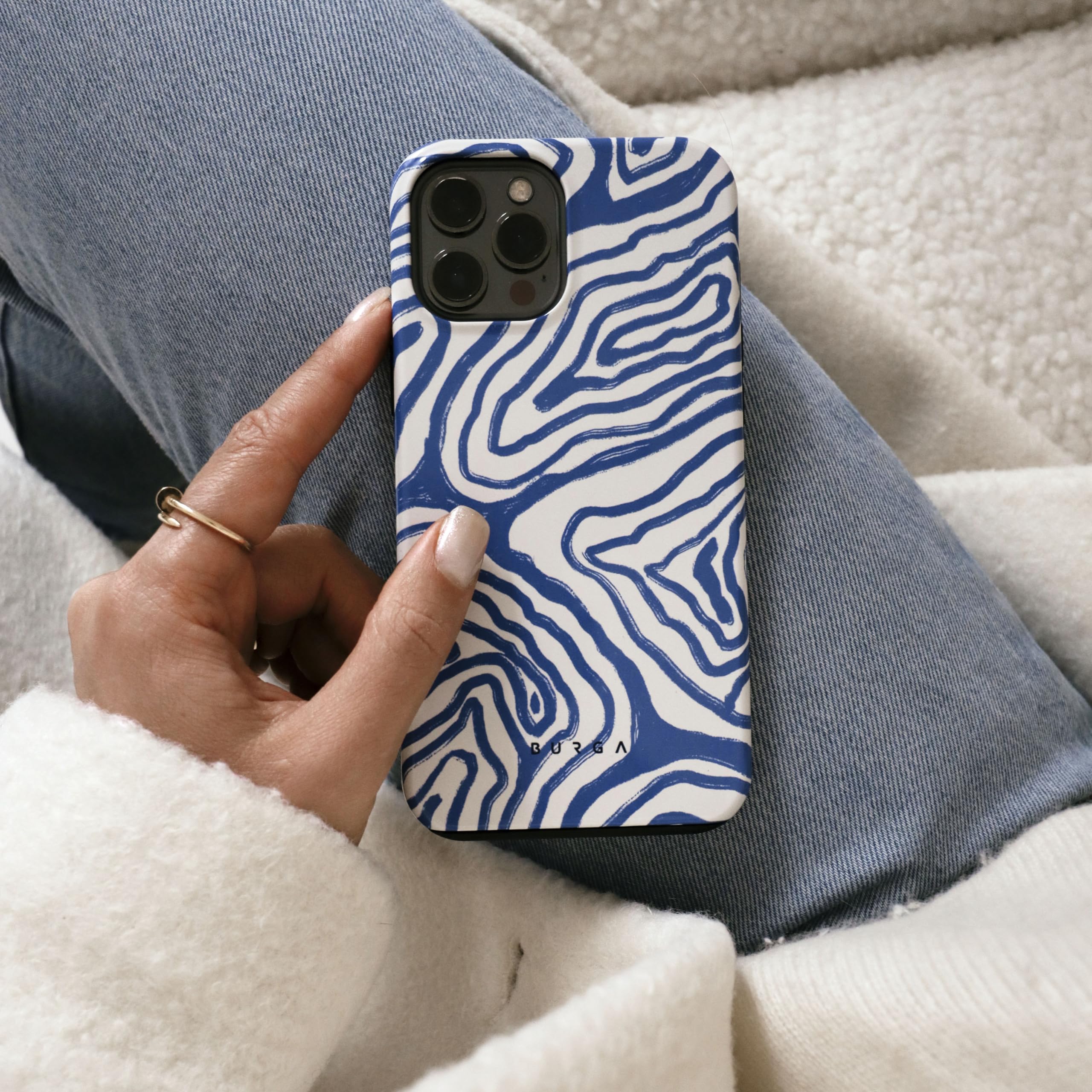 Foto 7 pulgar | Funda Para Teléfono Burga Compatible Con Iphone 14 Pro Max - Azul - Venta Internacional.