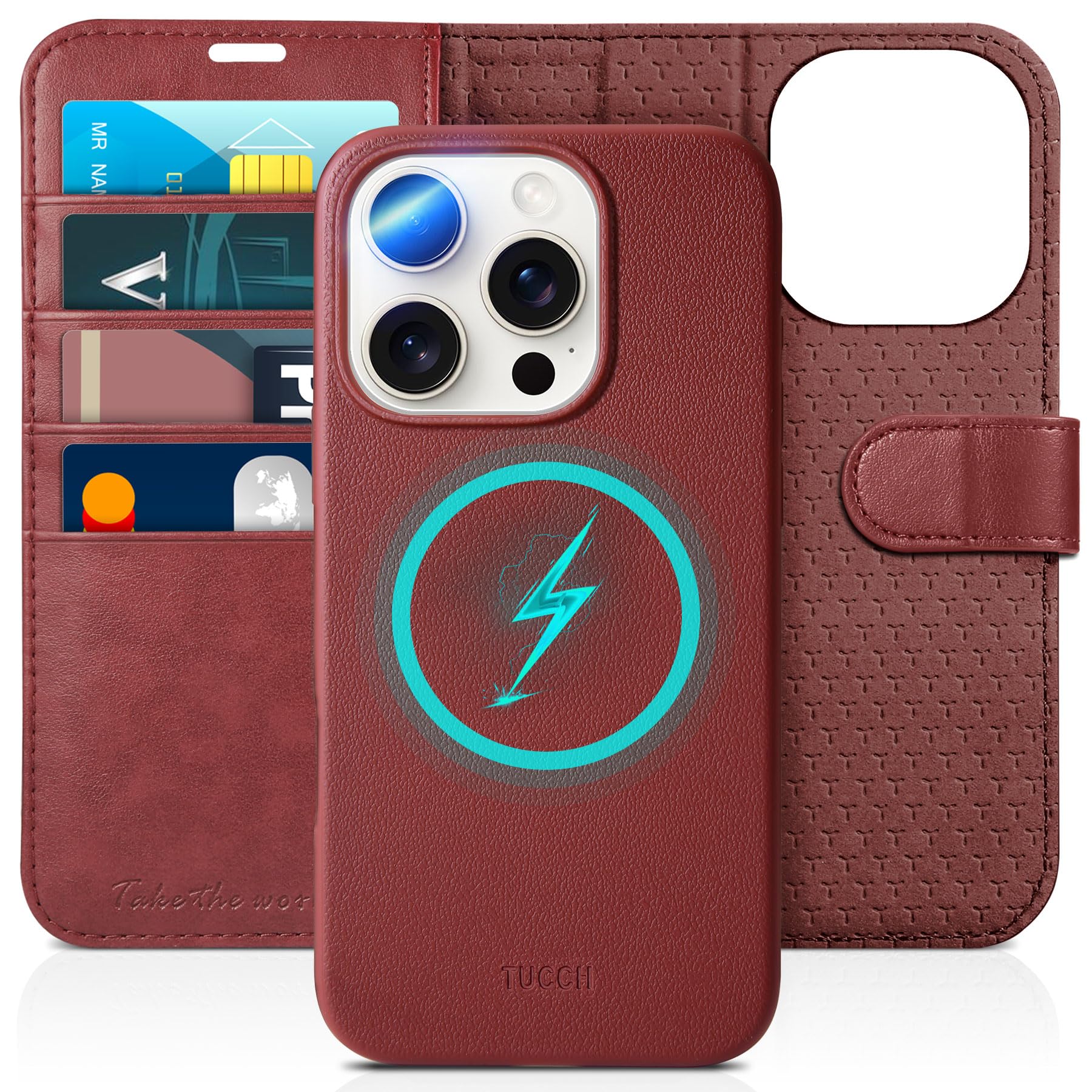Foto 1 | Funda Tipo Cartera Tucch Para Iphone 16 Pro Con Bloqueo Rfid - Venta Internacional.