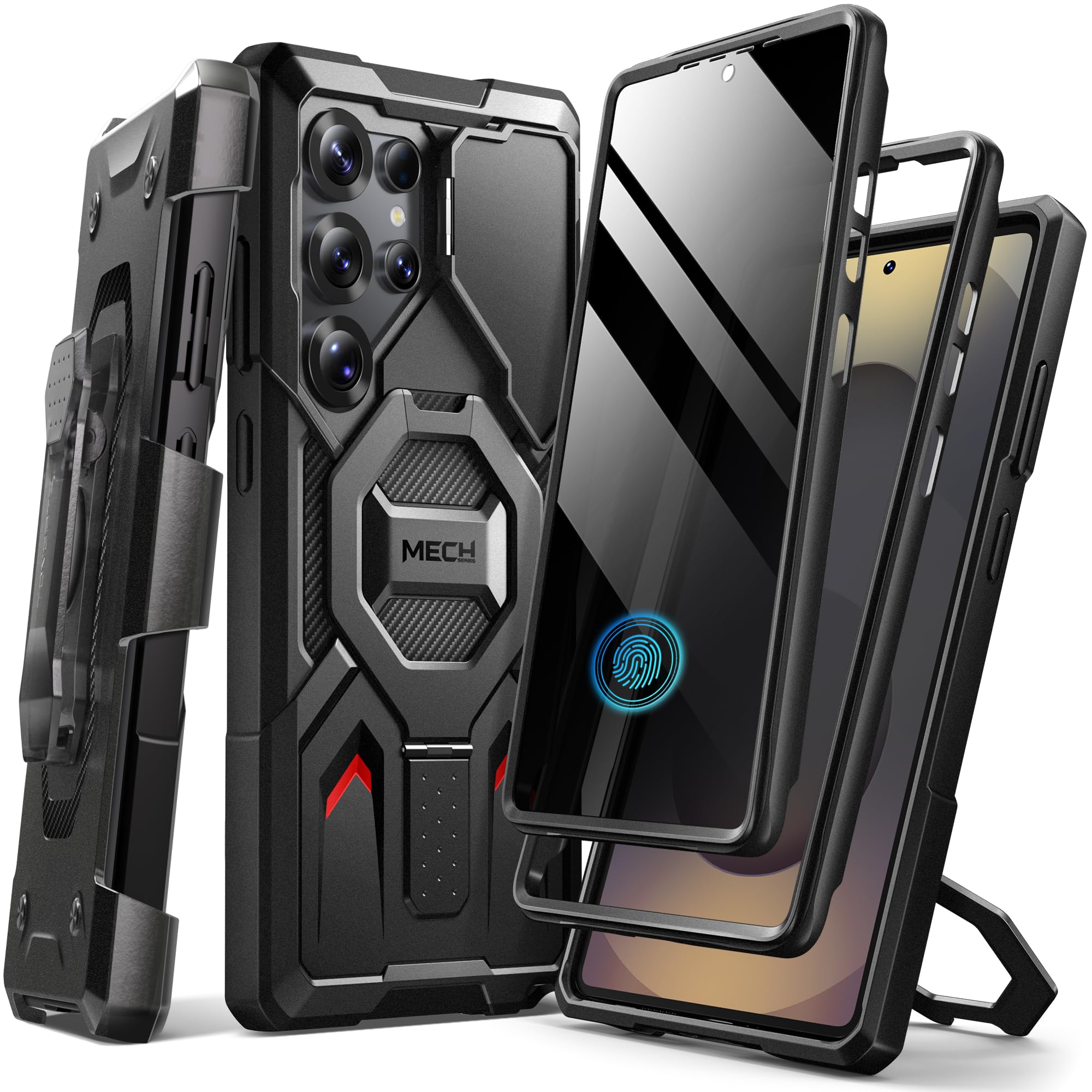 Foto 2 pulgar | Funda Tongate Con Soporte Magnético Y Privacidad Para Samsung S25 Ultra - Venta Internacional.