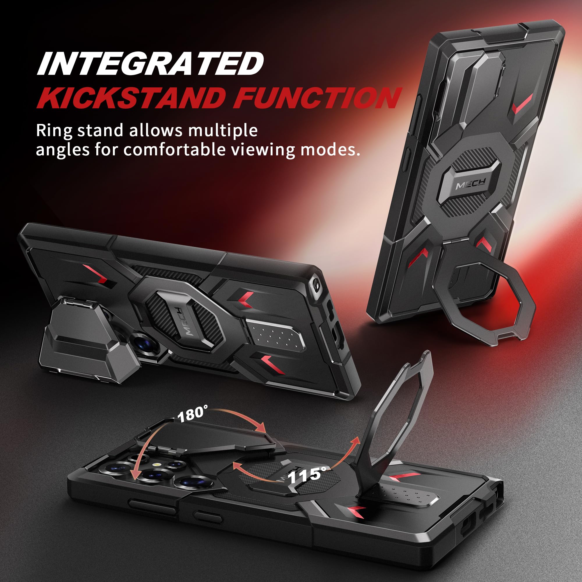 Foto 7 pulgar | Funda Tongate Con Soporte Magnético Y Privacidad Para Samsung S25 Ultra - Venta Internacional.