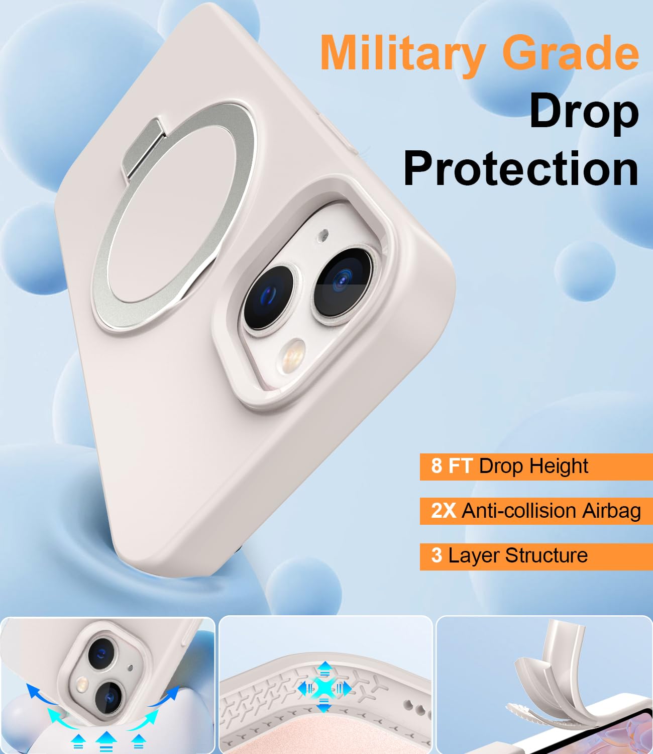 Foto 4 | Funda De Silicona Sterker Con Soporte Magnético Para Iphone 13/14 - Venta Internacional.