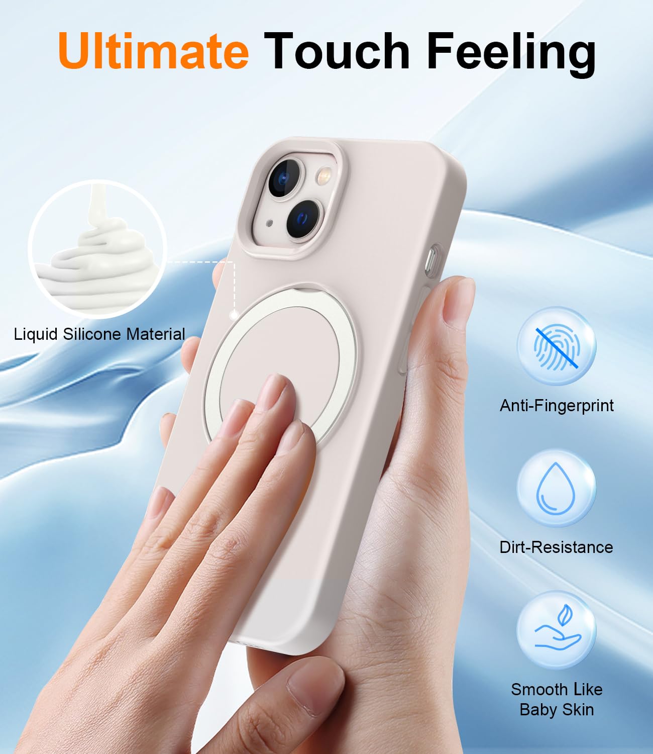 Foto 6 pulgar | Funda De Silicona Sterker Con Soporte Magnético Para Iphone 13/14 - Venta Internacional.