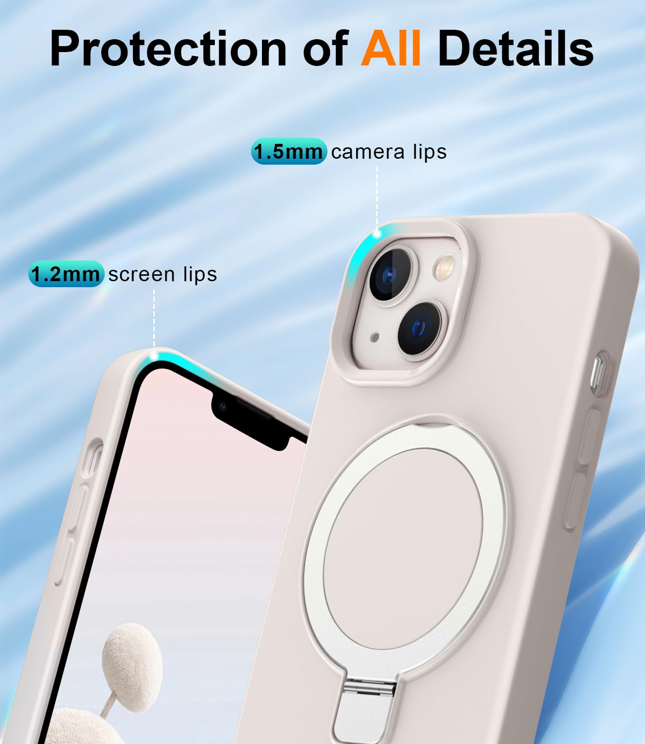 Foto 6 | Funda De Silicona Sterker Con Soporte Magnético Para Iphone 13/14 - Venta Internacional.