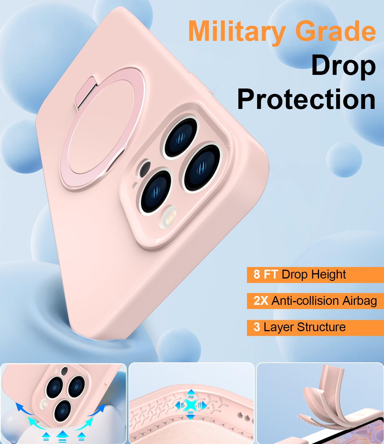 Foto 5 pulgar | Funda De Silicona Sterker Con Soporte Magnético Para Iphone 14 Pro Max - Venta Internacional.