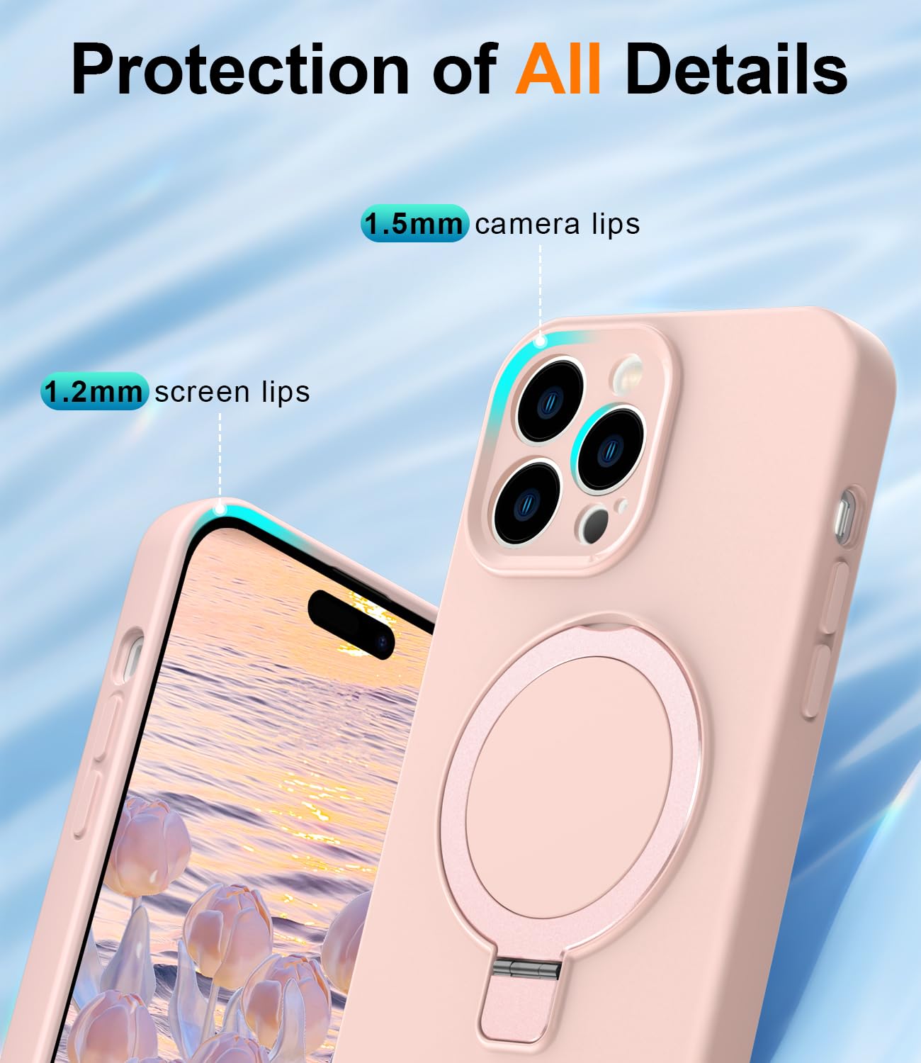 Foto 7 pulgar | Funda De Silicona Sterker Con Soporte Magnético Para Iphone 14 Pro Max - Venta Internacional.