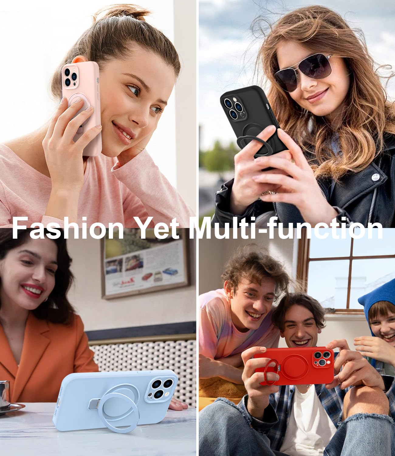 Foto 8 pulgar | Funda De Silicona Sterker Con Soporte Magnético Para Iphone 14 Pro Max - Venta Internacional.