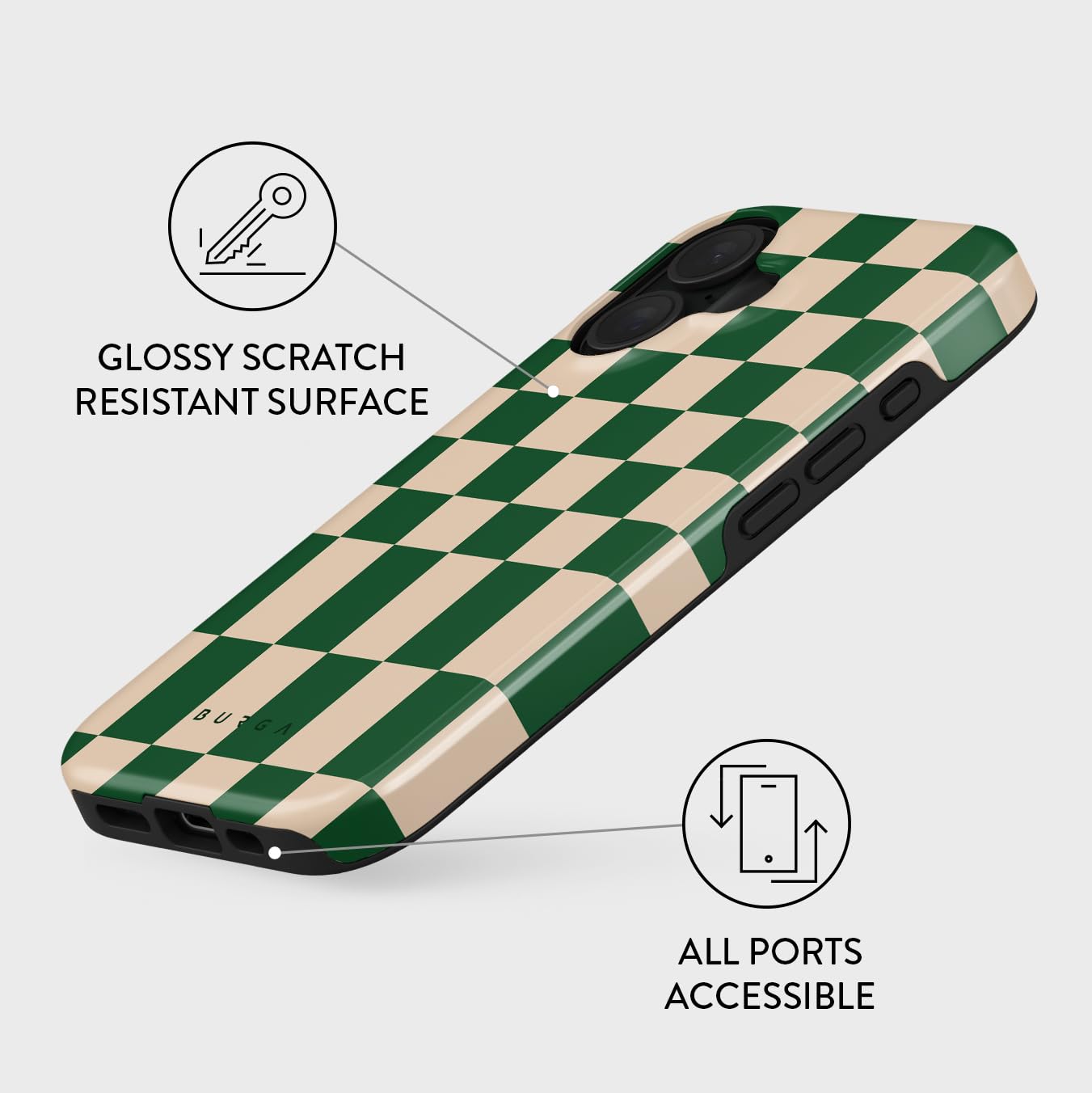 Foto 4 pulgar | Funda Para Teléfono Burga Compatible Con Iphone 16 Plus - Verde - Venta Internacional.