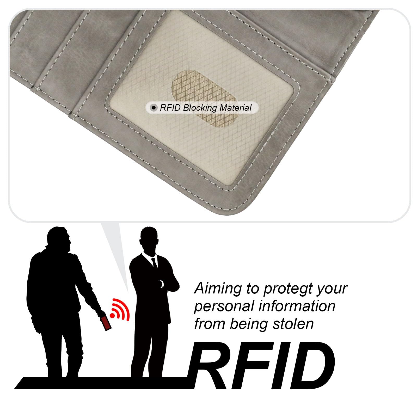 Foto 7 pulgar | Funda Tipo Cartera Bocasal Para Iphone 12/12 Pro Con Magsafe Grey - Venta Internacional.