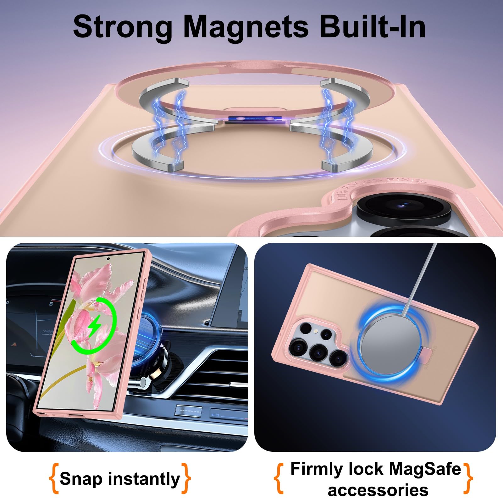 Foto 3 pulgar | Funda Para Teléfono Sterker Con Forma De Anillo Magnético Con Soporte Para Samsung S25 Ultra - Venta Internacional.
