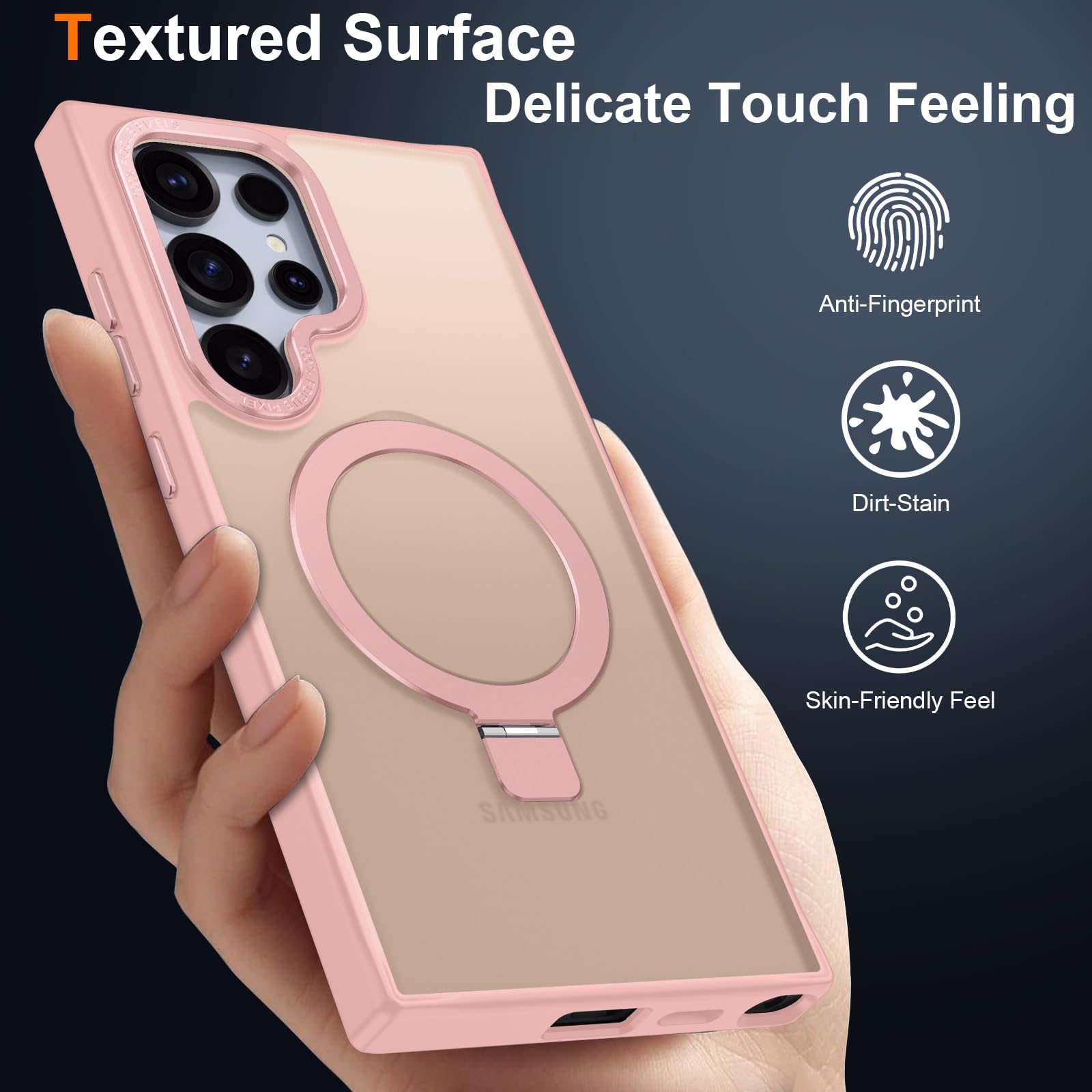 Foto 6 pulgar | Funda Para Teléfono Sterker Con Forma De Anillo Magnético Con Soporte Para Samsung S25 Ultra - Venta Internacional.
