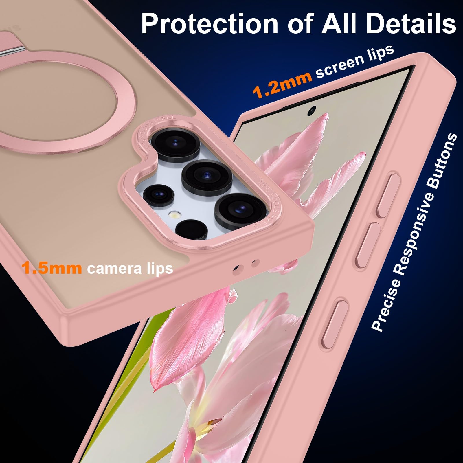 Foto 7 pulgar | Funda Para Teléfono Sterker Con Forma De Anillo Magnético Con Soporte Para Samsung S25 Ultra - Venta Internacional.