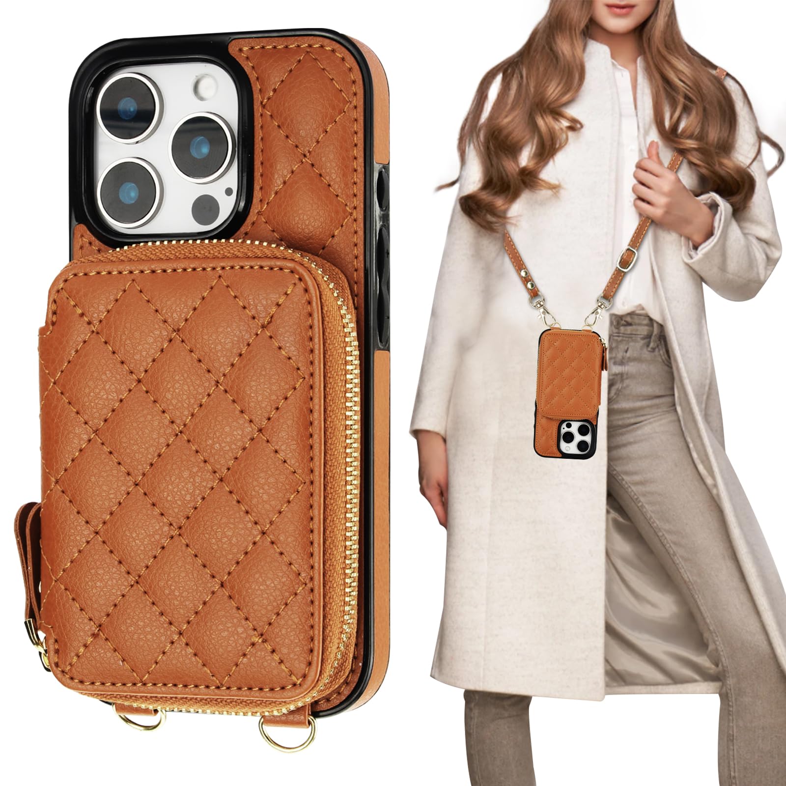 Foto 2 pulgar | Funda Tipo Cartera Tipo Bandolera Bocasal Para Iphone 16 Pro De 6.3 Pulgadas - Venta Internacional.